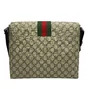 Bolsa Gucci GG Supreme Web Flap Messenger Bag