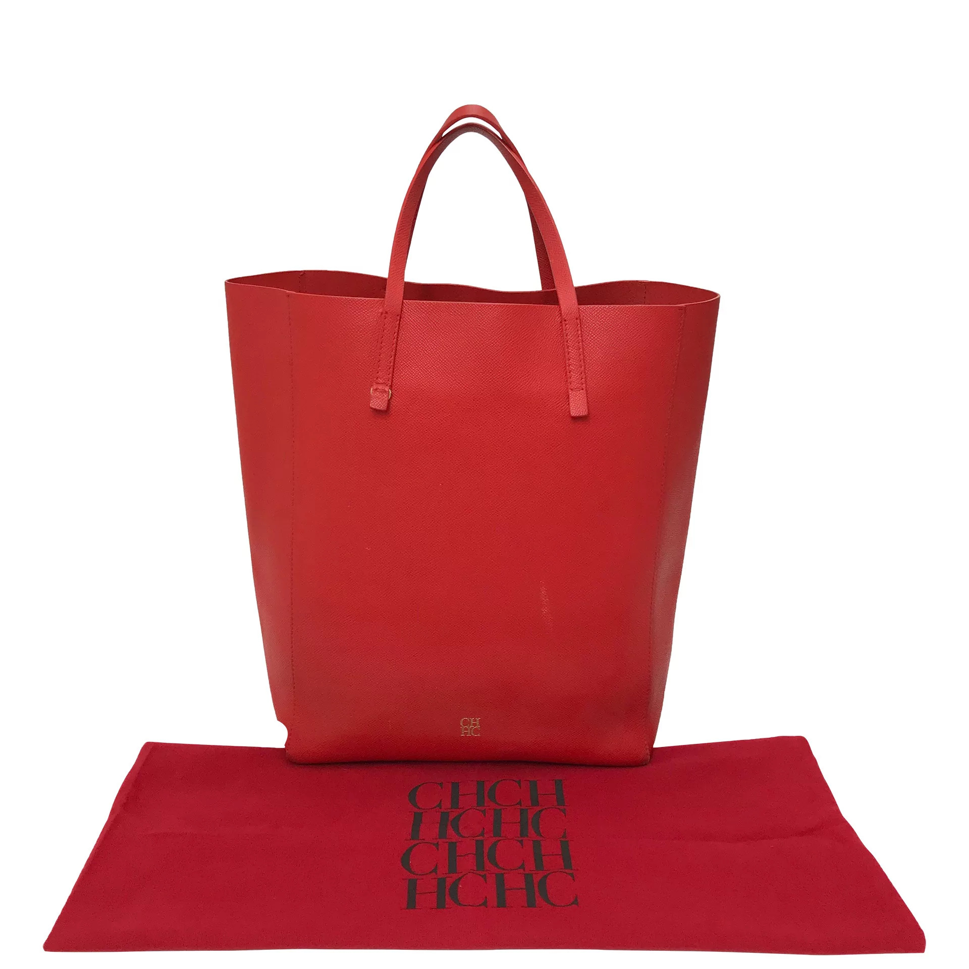 Bolsa Carolina Herrera Tote Vermelha