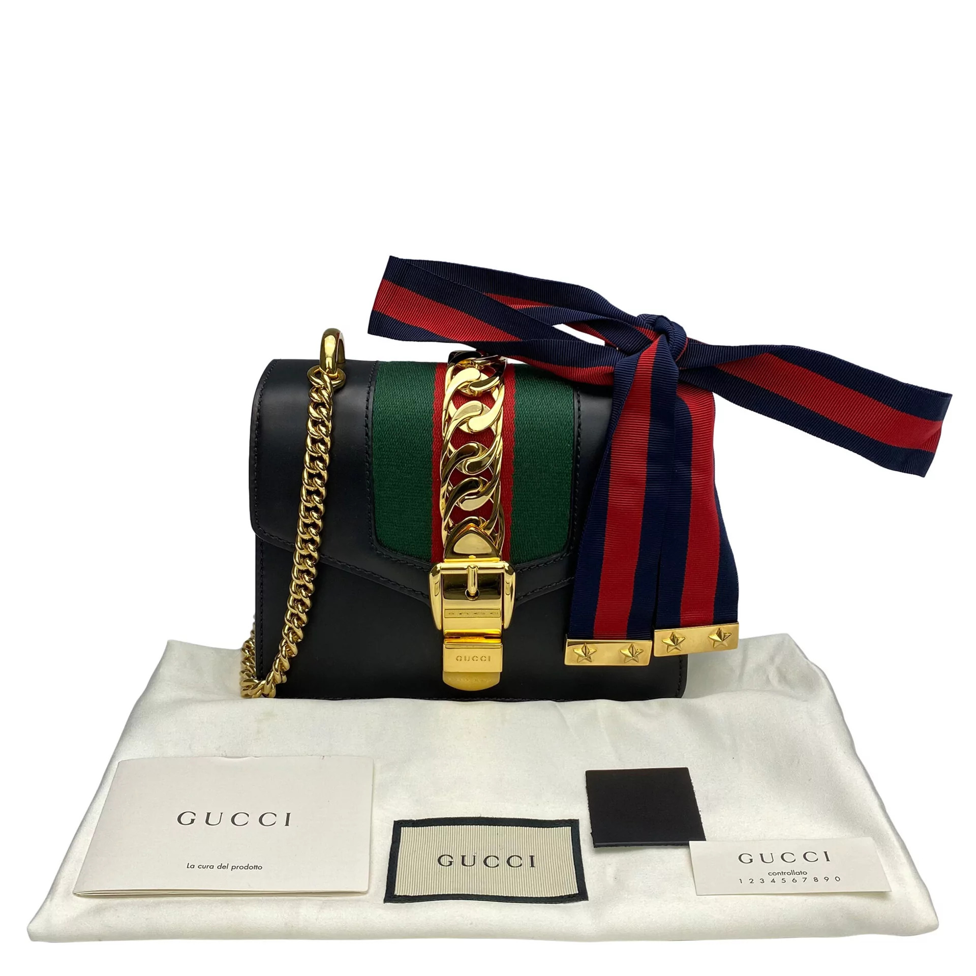 Bolsa Gucci Sylvie Mini Preta