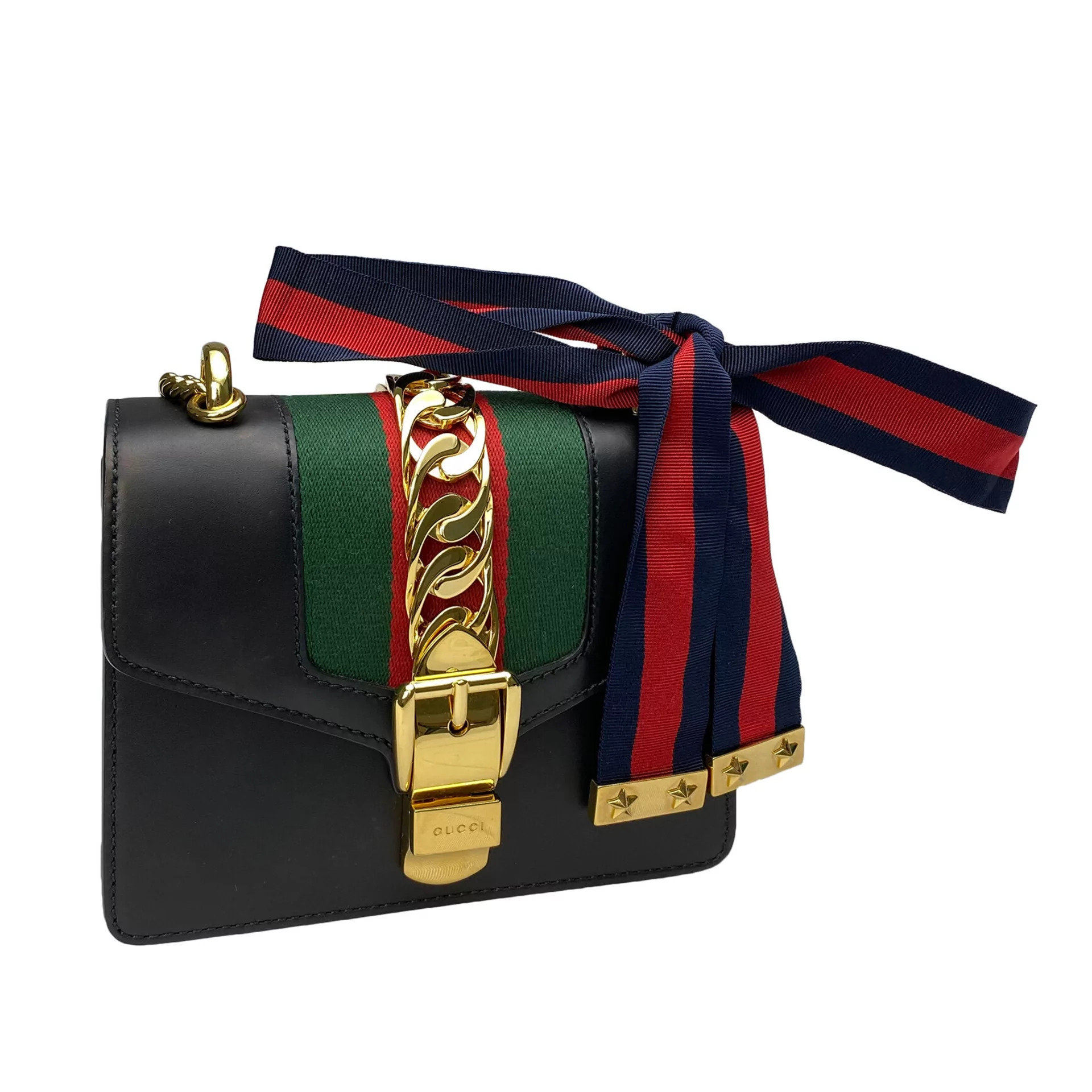 Bolsa Gucci Sylvie Mini Preta