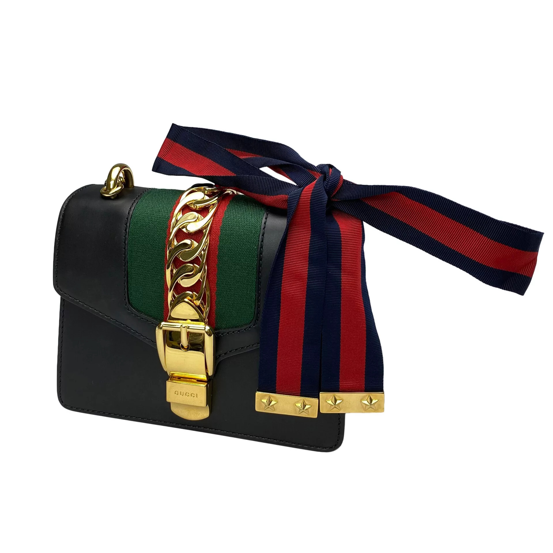 Bolsa Gucci Sylvie Mini Preta
