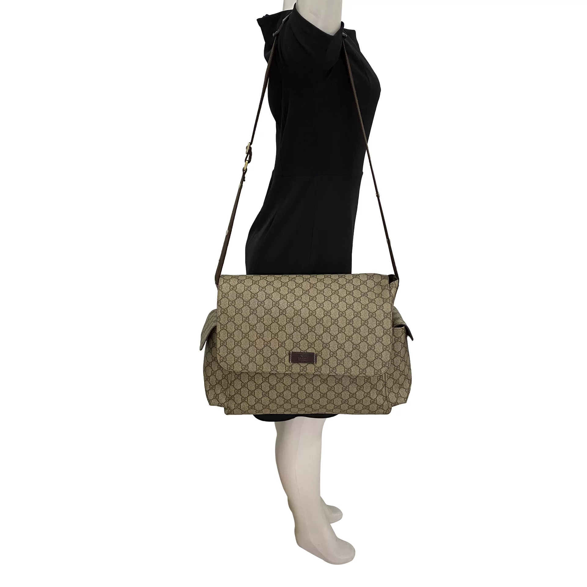 Bolsa Maternidade Gucci GG Plus Diaper Bag Guccissima
