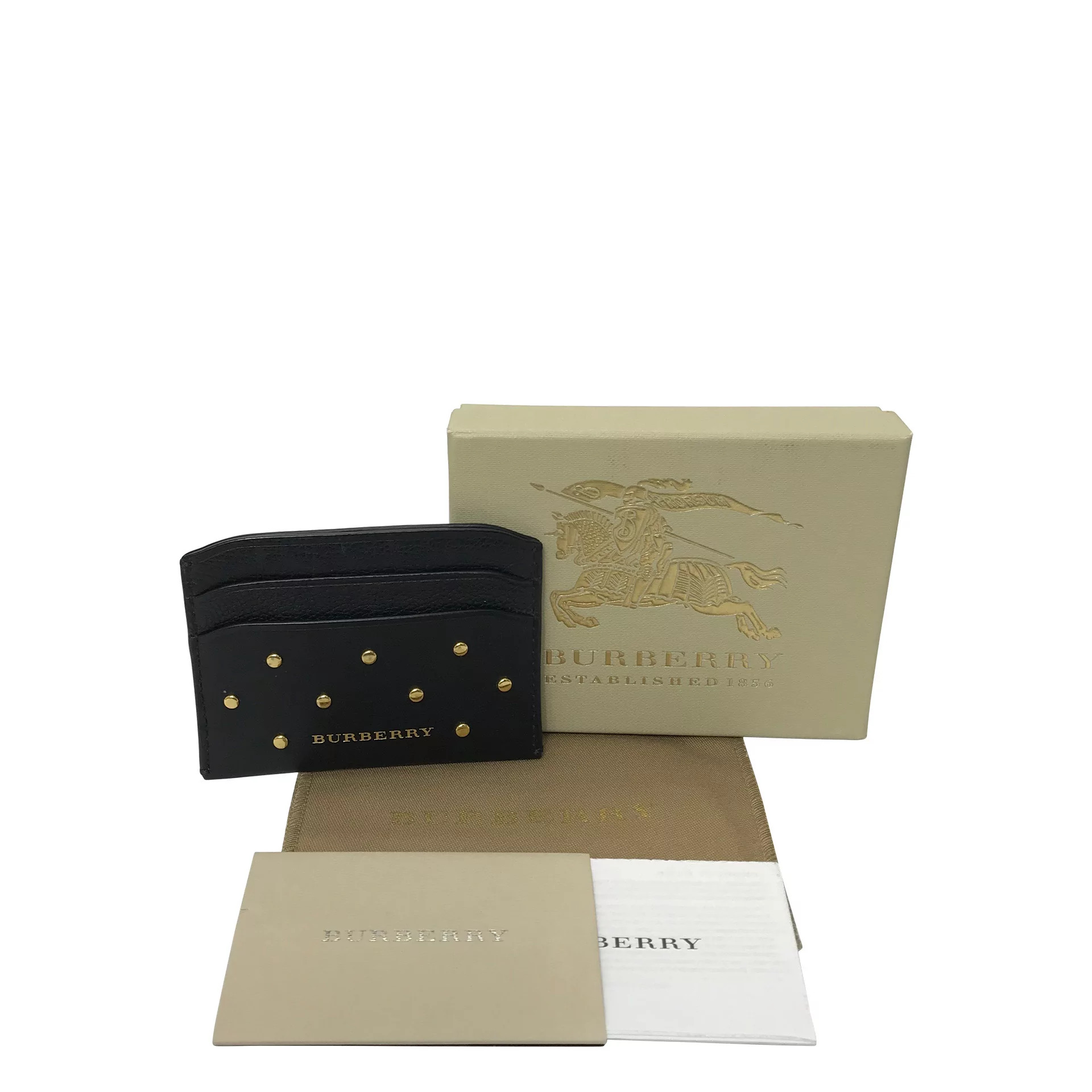 Porta-Cartões Burberry Couro Preto