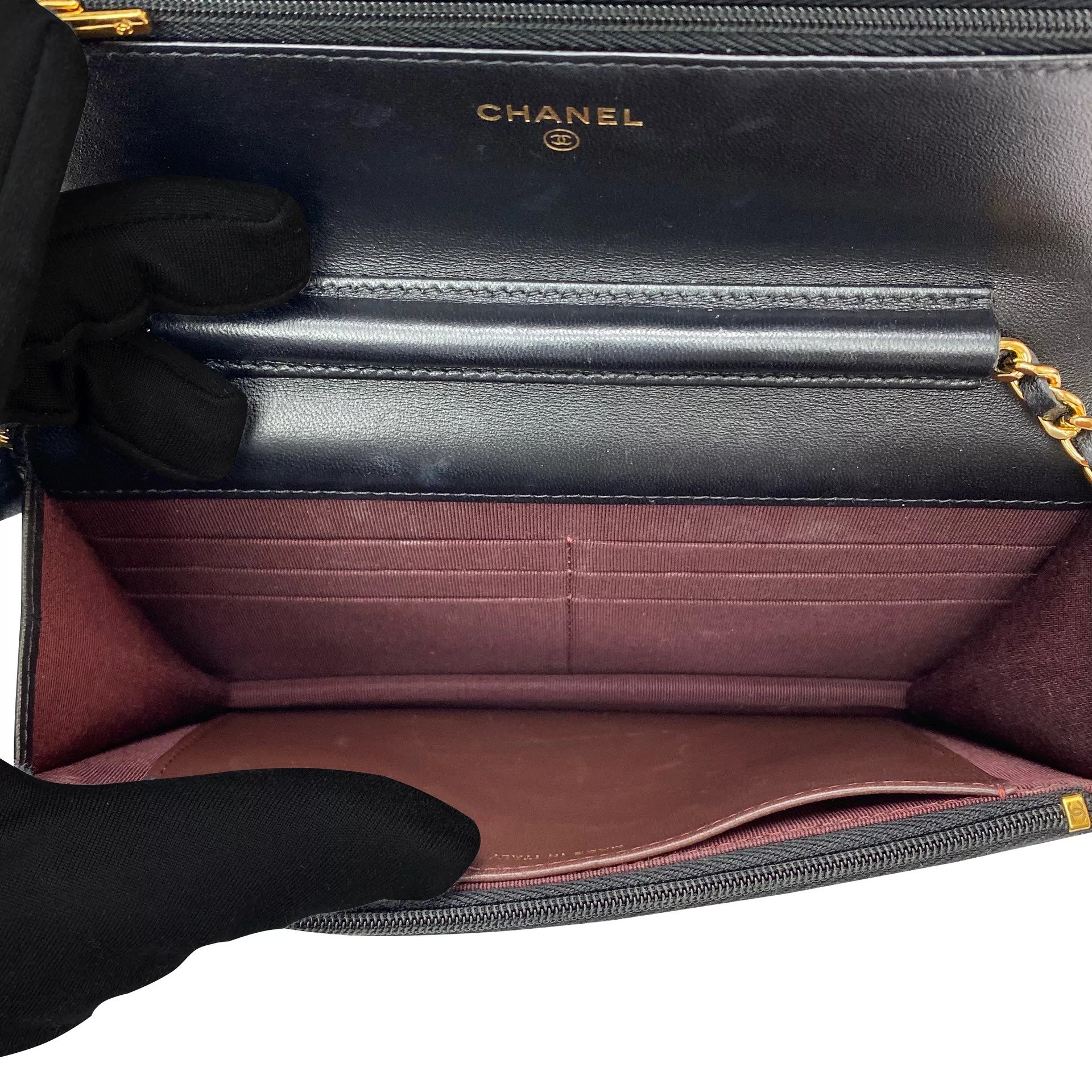 Bolsa Chanel Woc Couro Lambskin Preta
