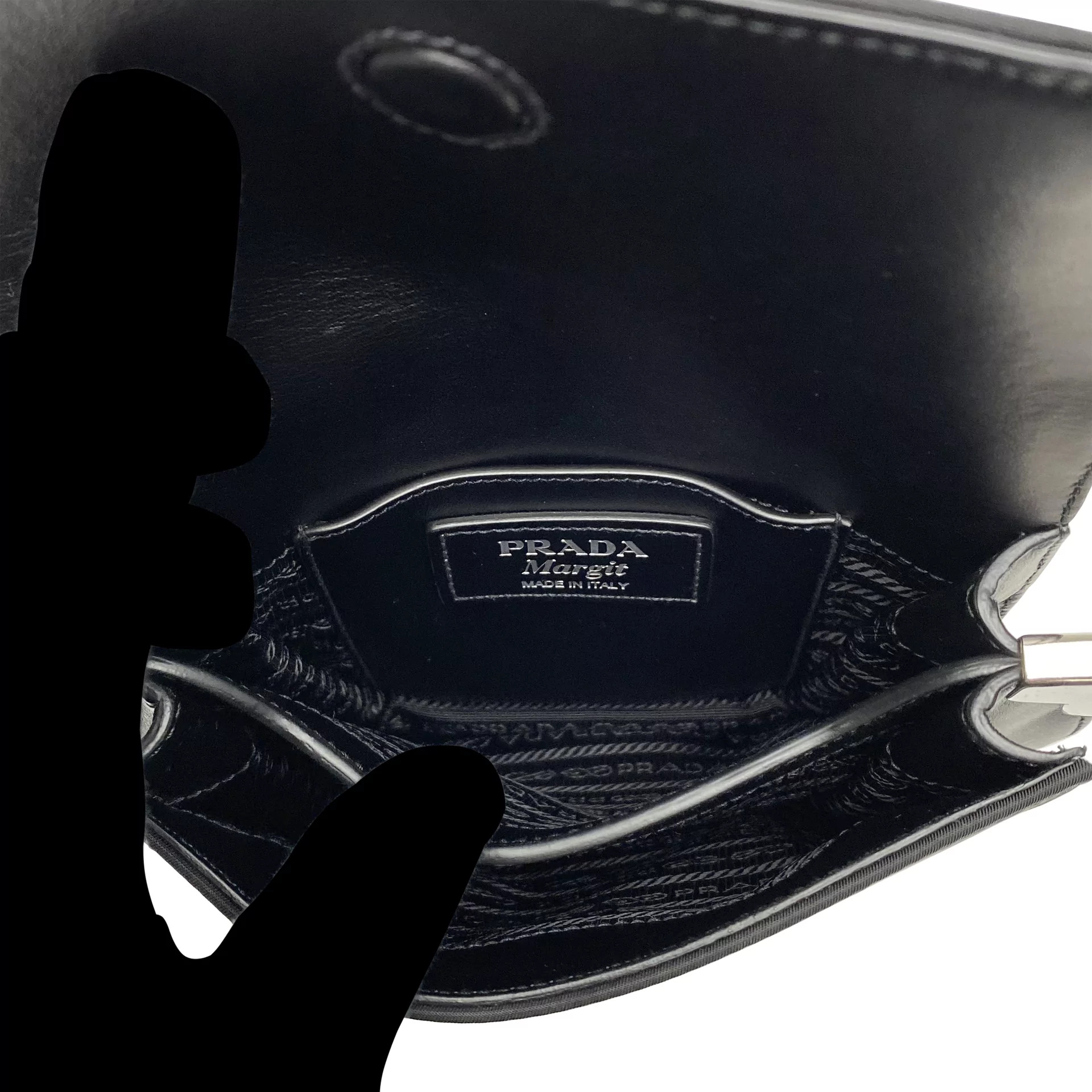 Bolsa Prada Nylon e Couro Preto