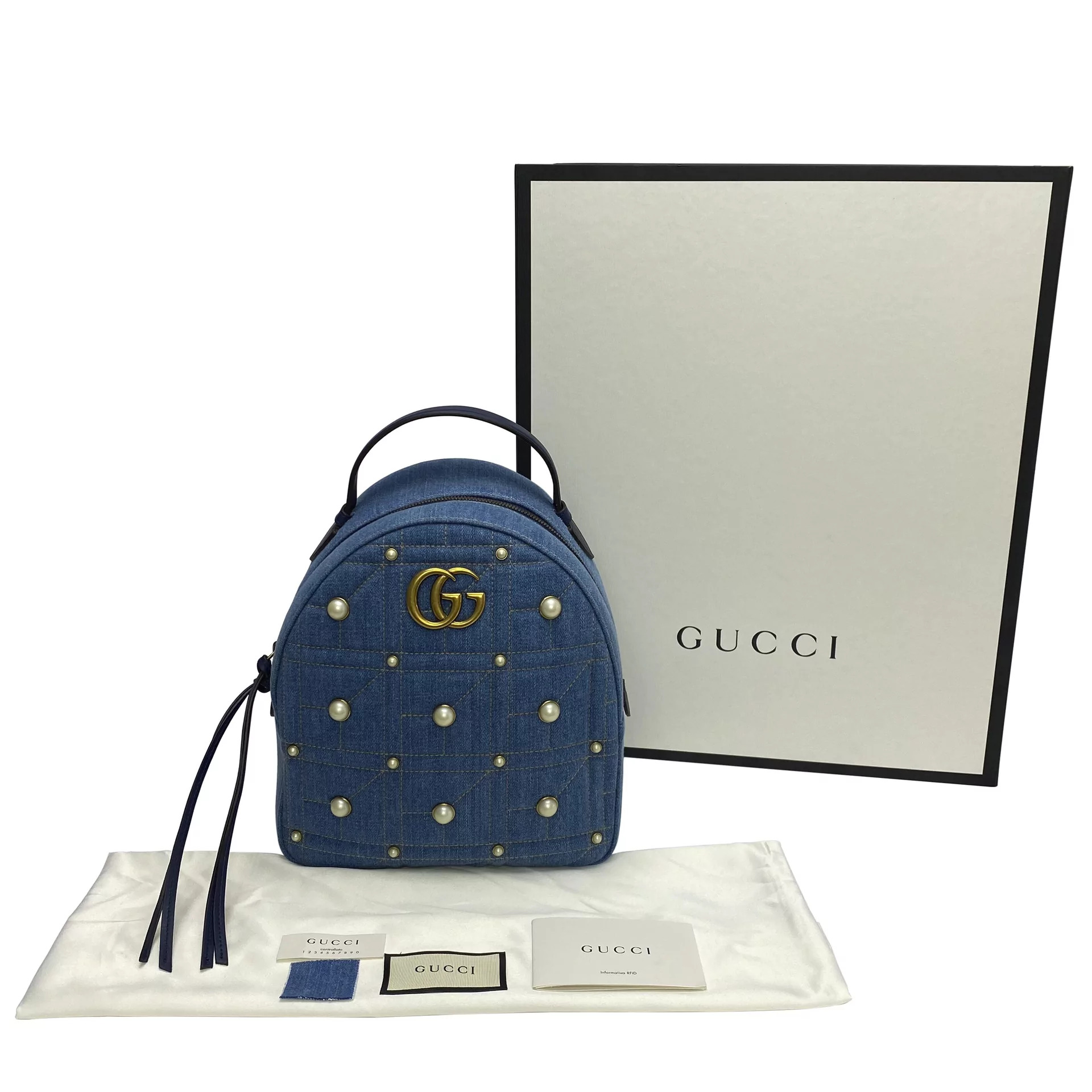 Mochila Gucci GG Marmont Jeans