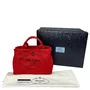 Bolsa Prada Canapa Logo Vermelha