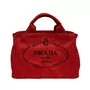 Bolsa Prada Canapa Logo Vermelha