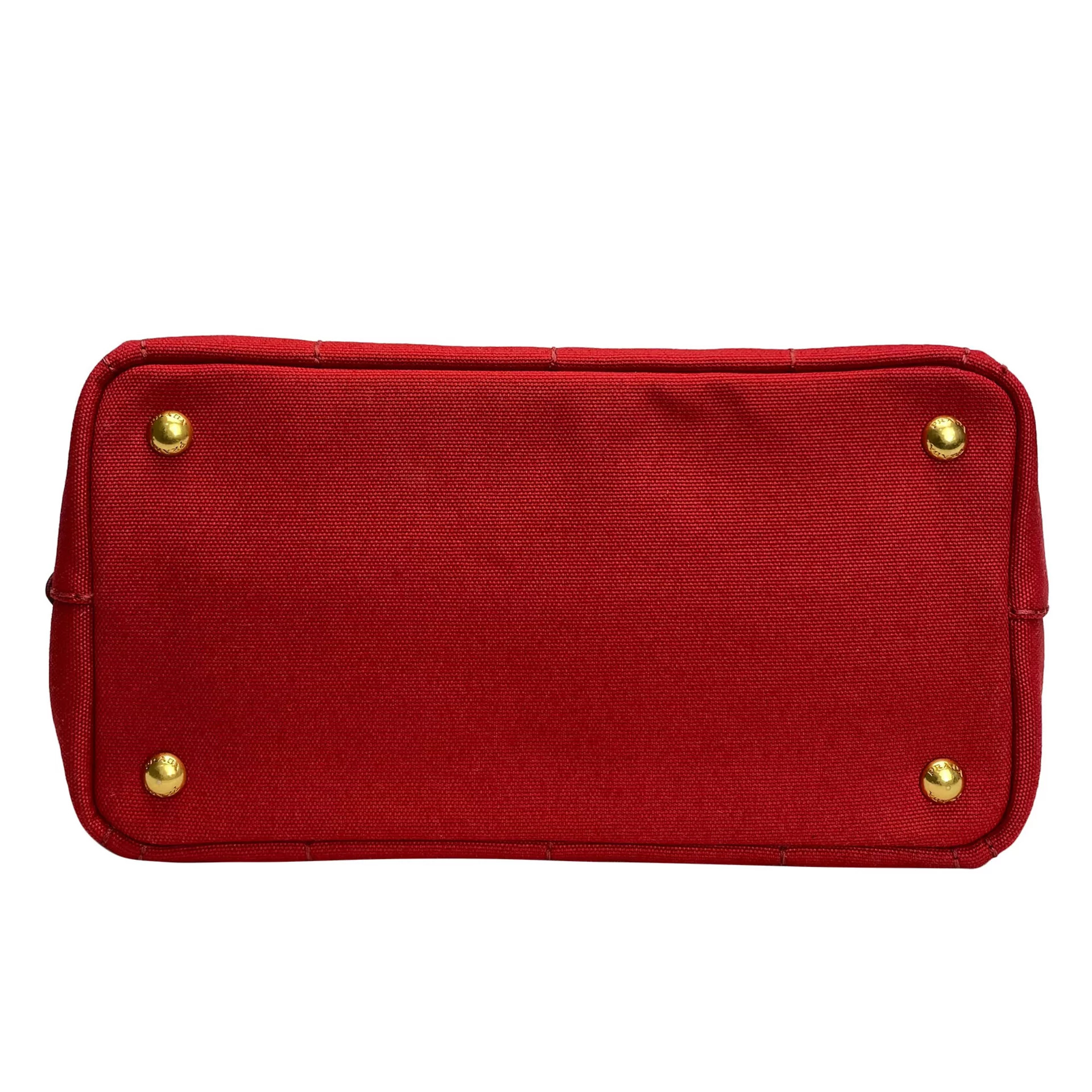 Bolsa Prada Canapa Logo Vermelha