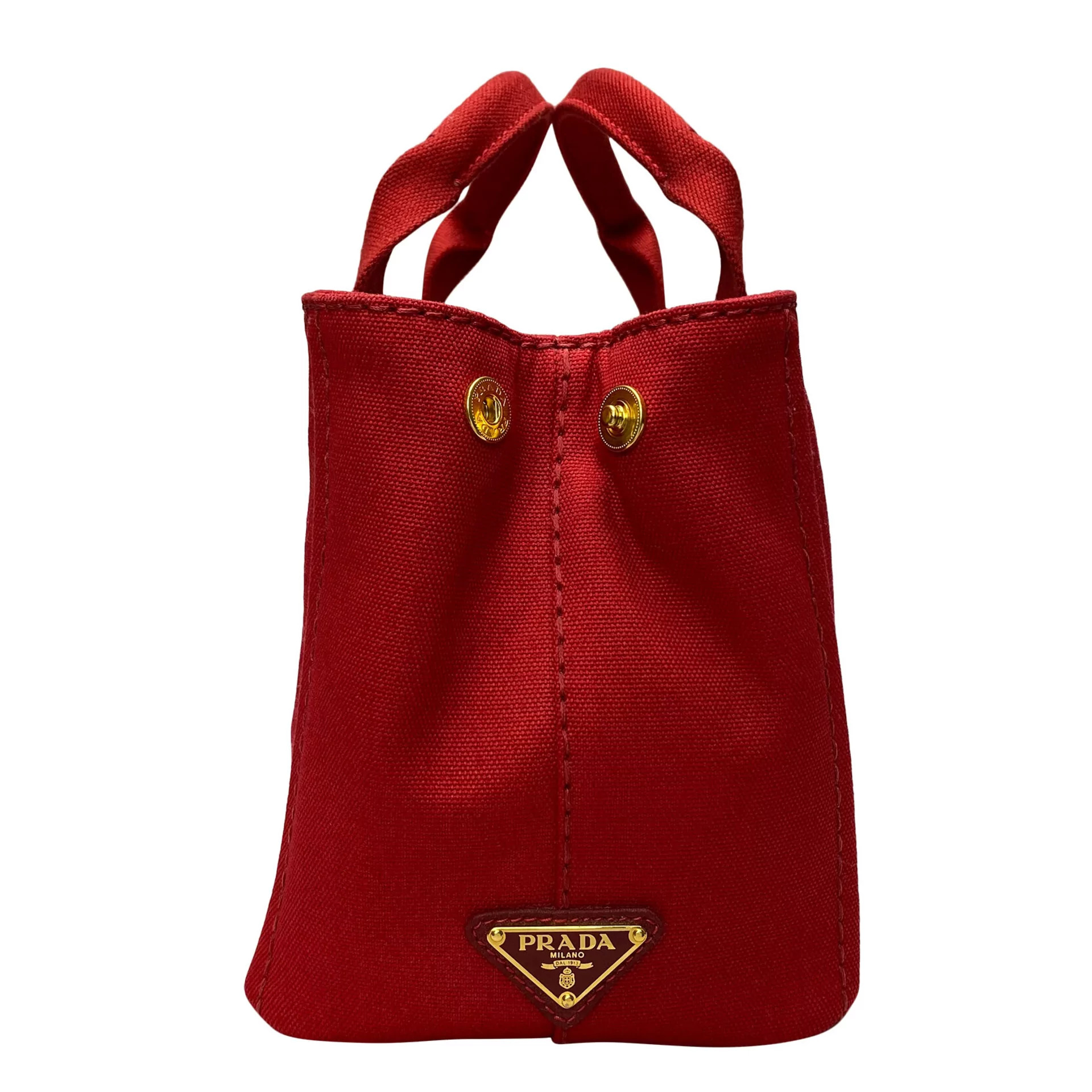 Bolsa Prada Canapa Logo Vermelha