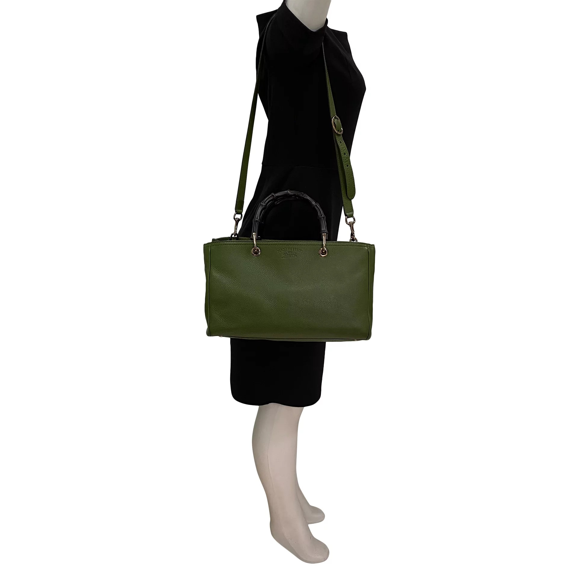 Bolsa Gucci Bamboo Shopper Verde