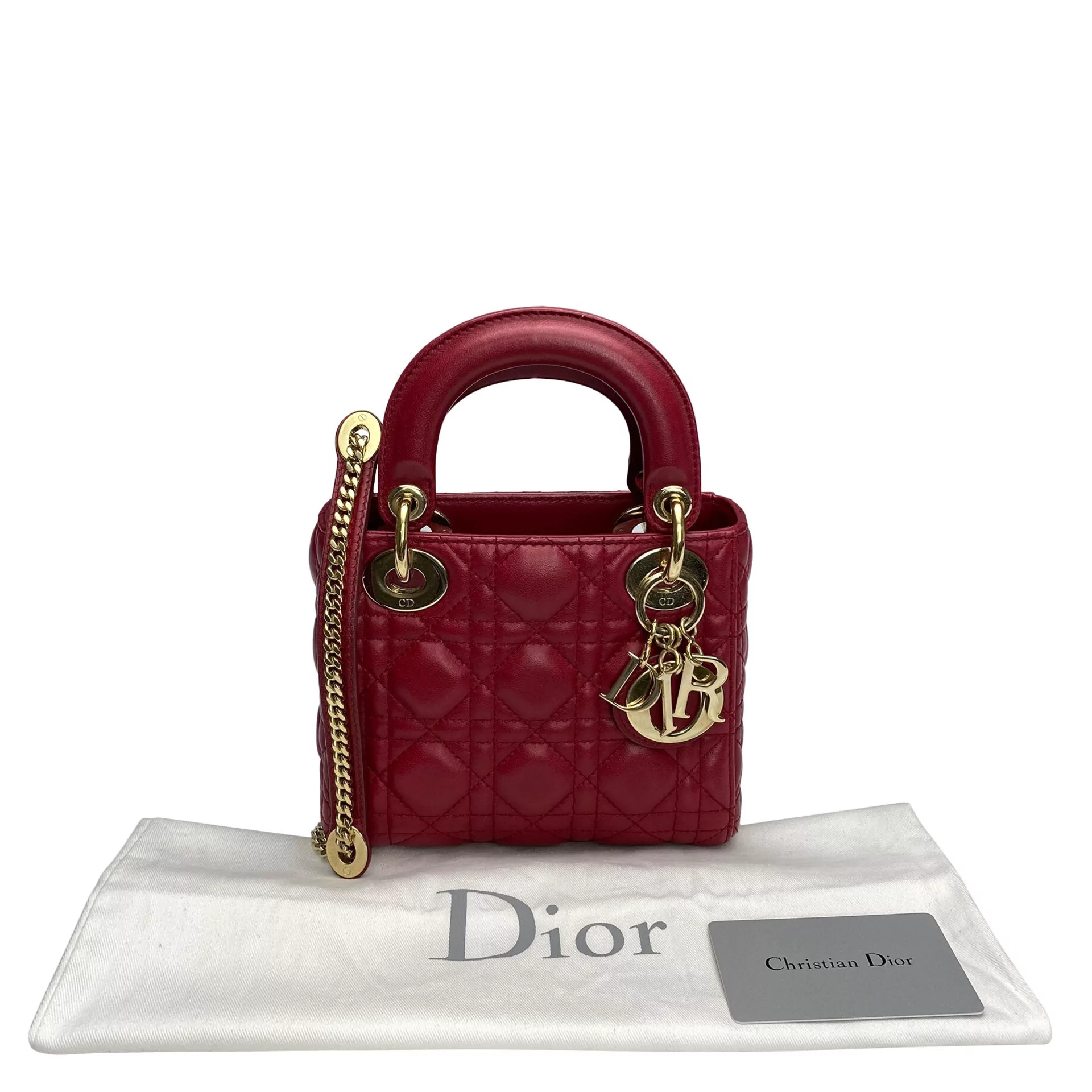 Bolsa Christian Dior Mini Lady Dior Vermelha