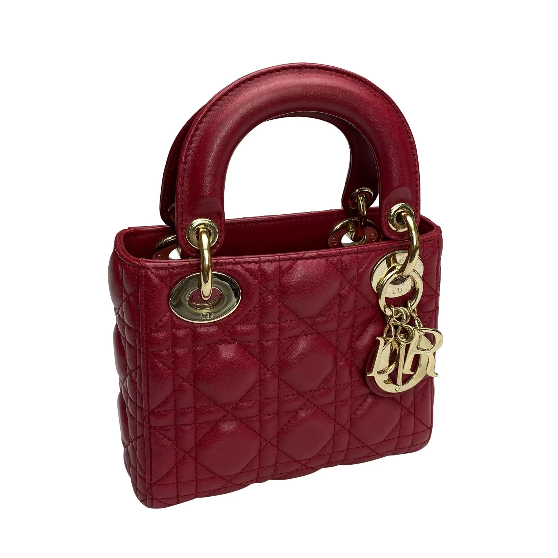 Bolsa Christian Dior Mini Lady Dior Vermelha