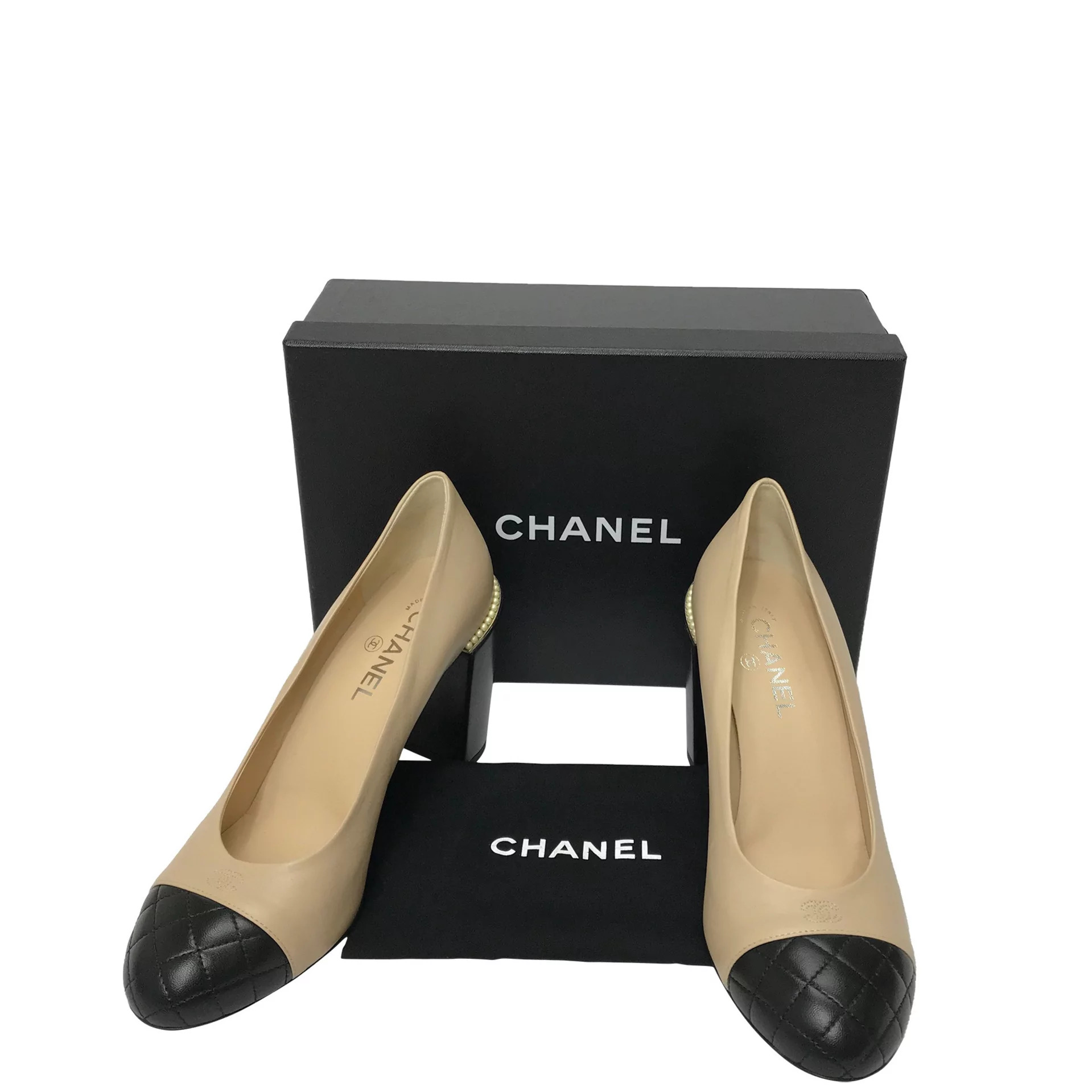 Sapato Chanel Couro Bicolor 