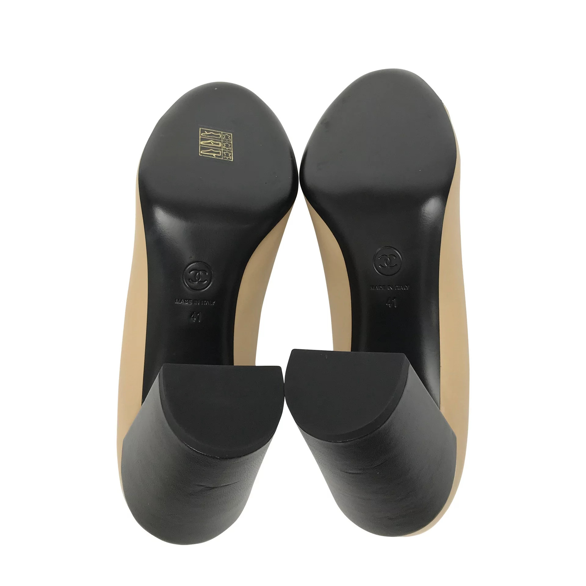 Sapato Chanel Couro Bicolor 