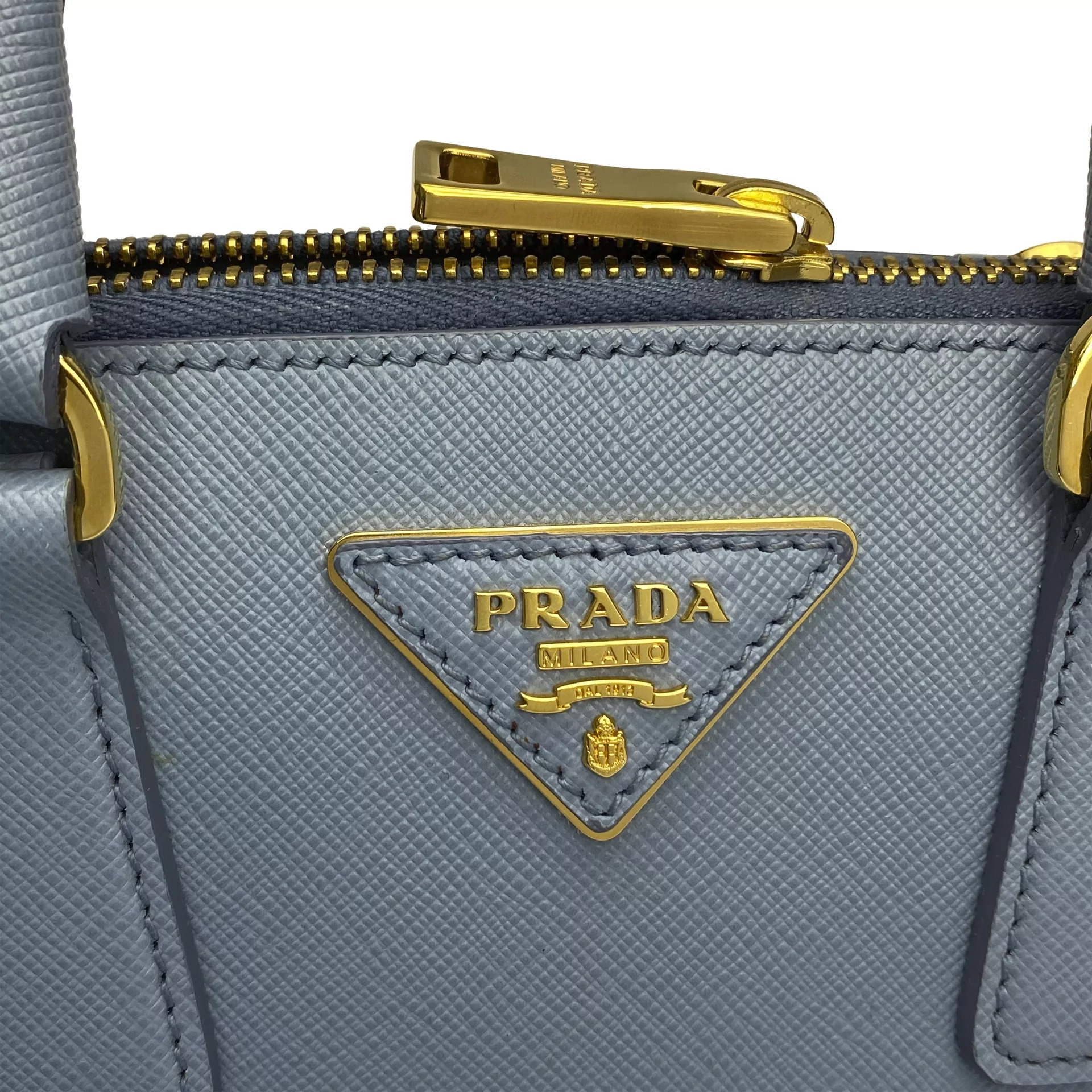 Bolsa Prada Saffiano Lux Couro Azul