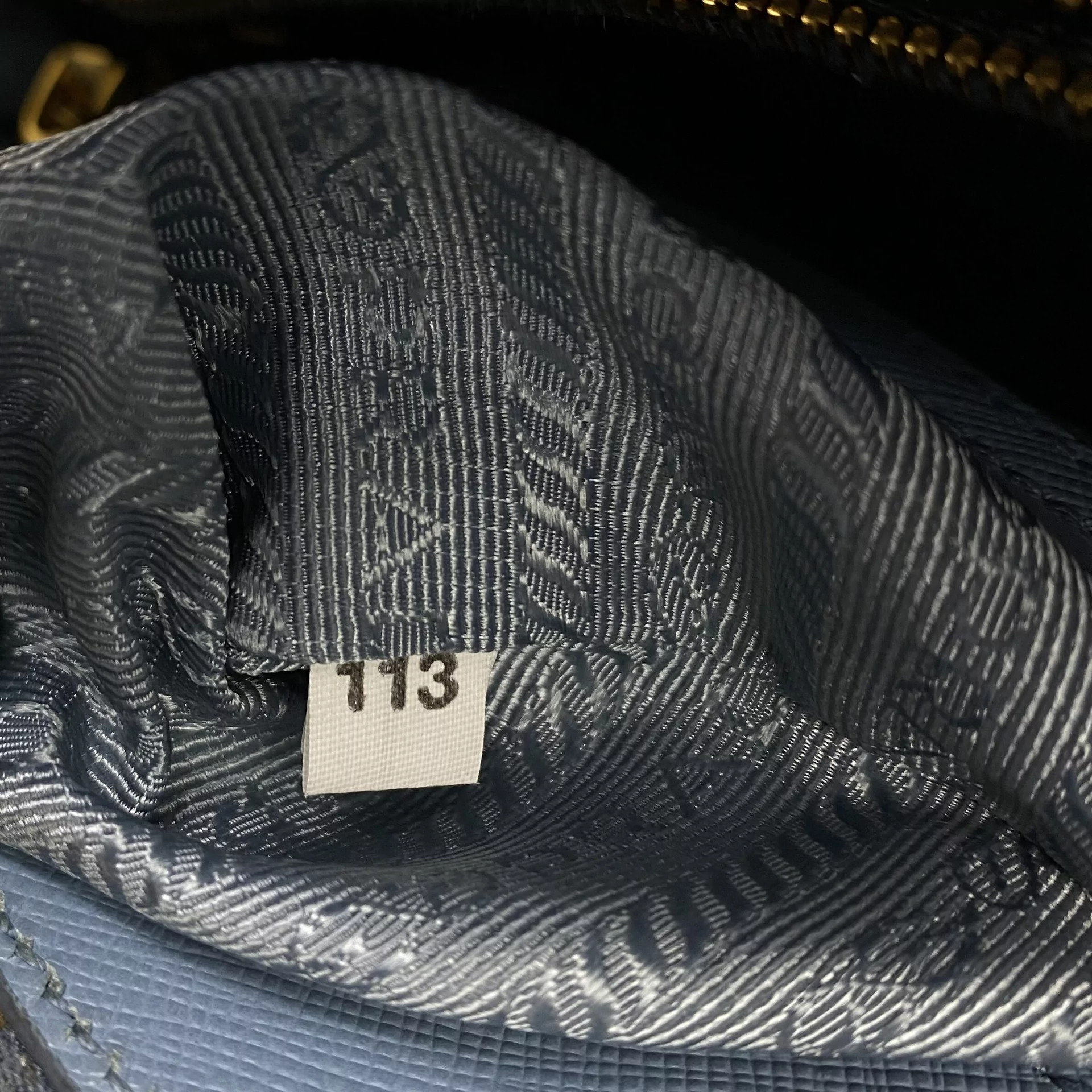 Bolsa Prada Saffiano Lux Couro Azul