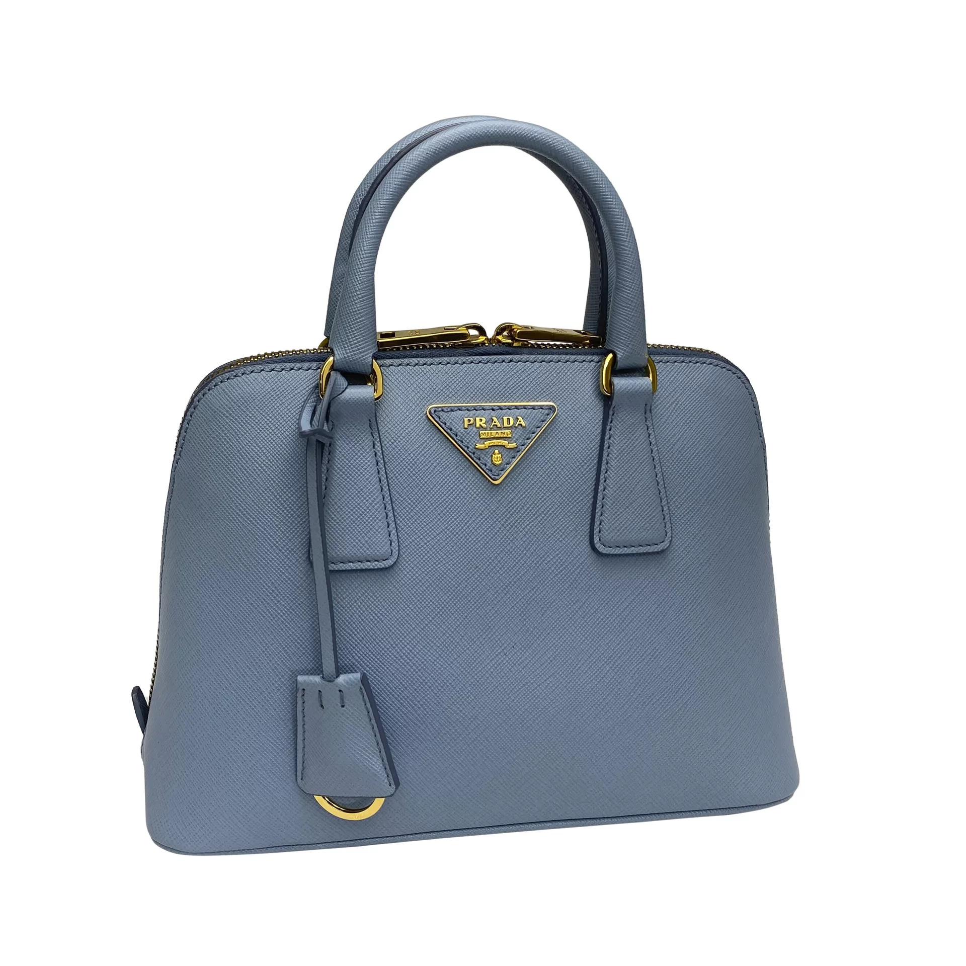 Bolsa Prada Saffiano Lux Couro Azul