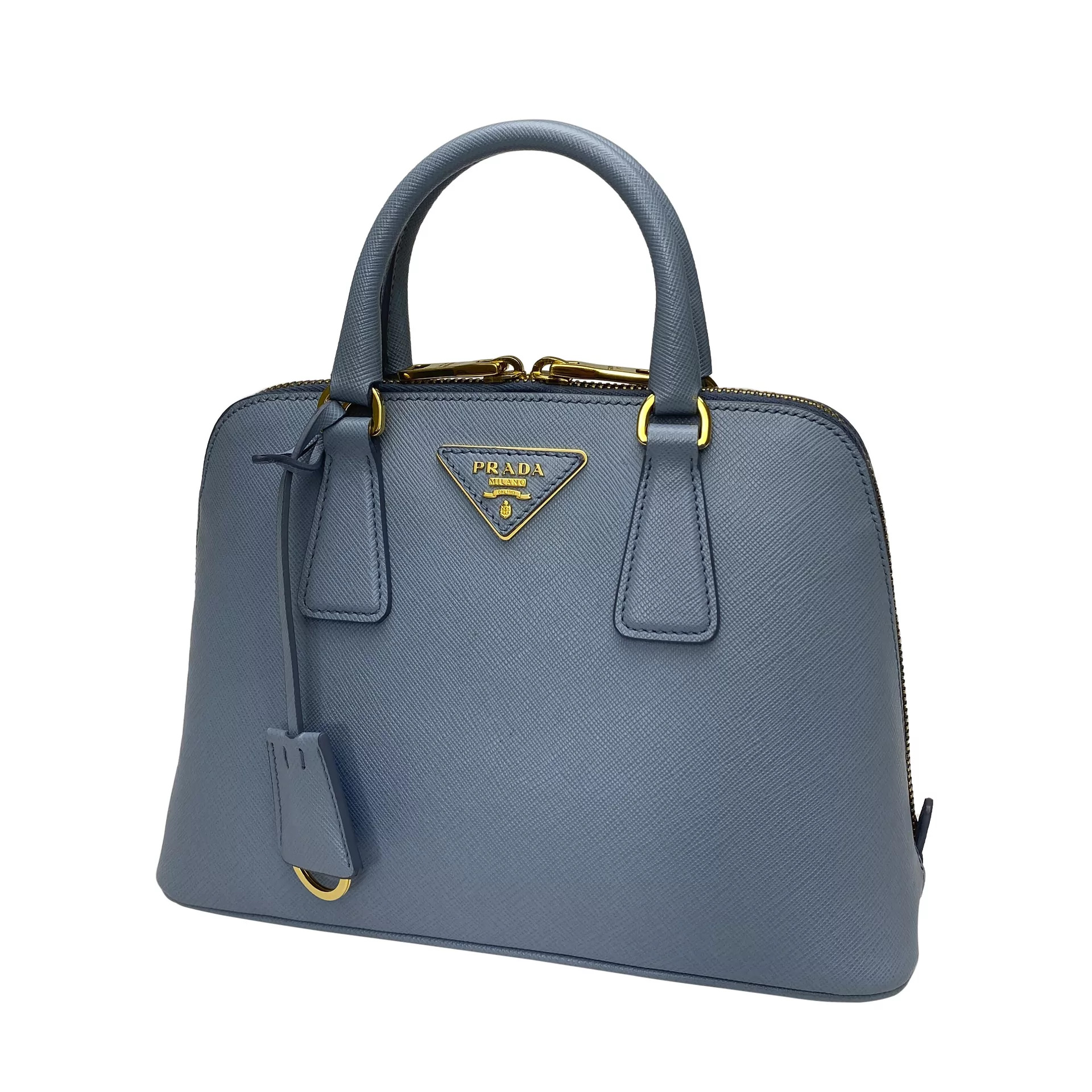Bolsa Prada Saffiano Lux Couro Azul