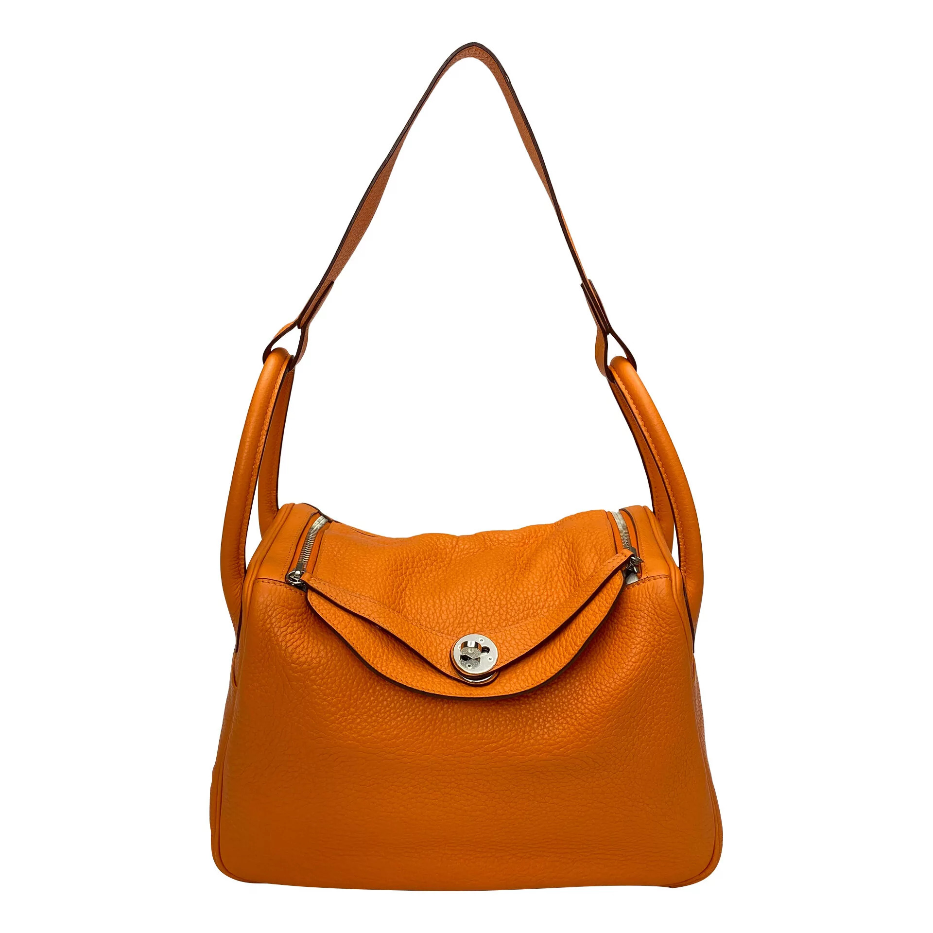 Bolsa Hermès Lindy 30 Laranja