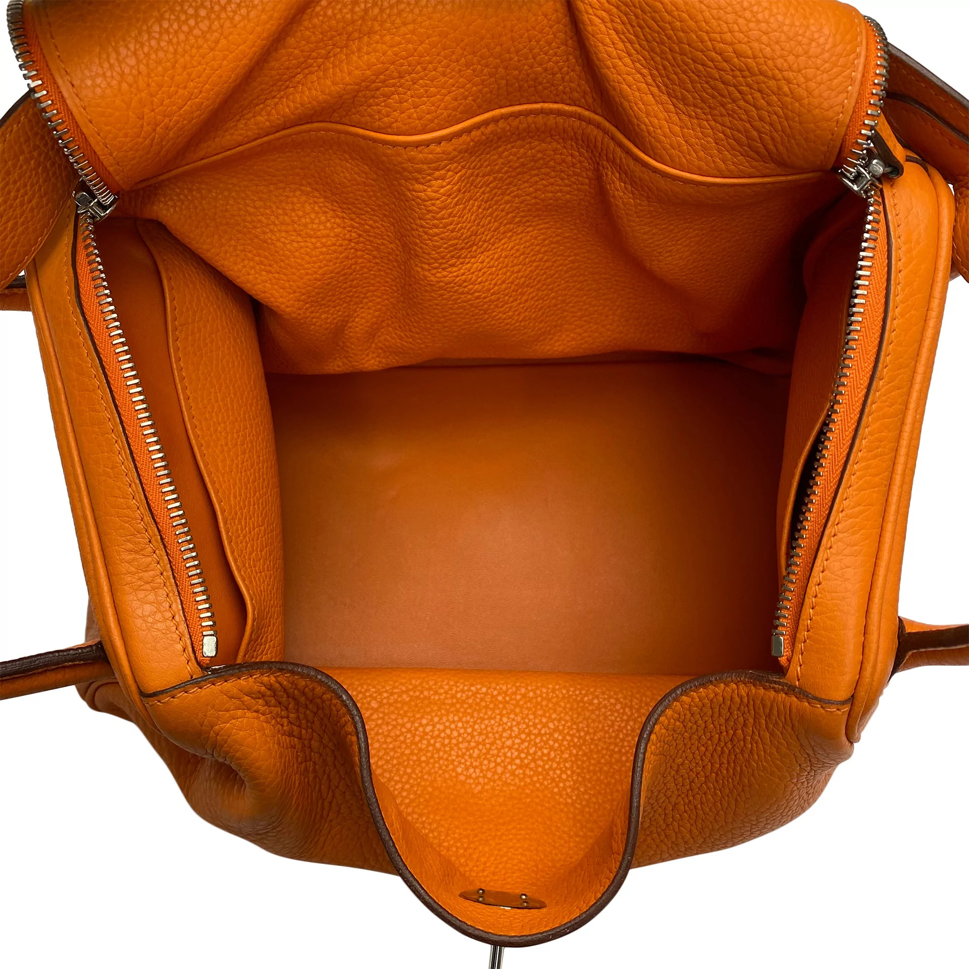 Bolsa Hermès Lindy 30 Laranja