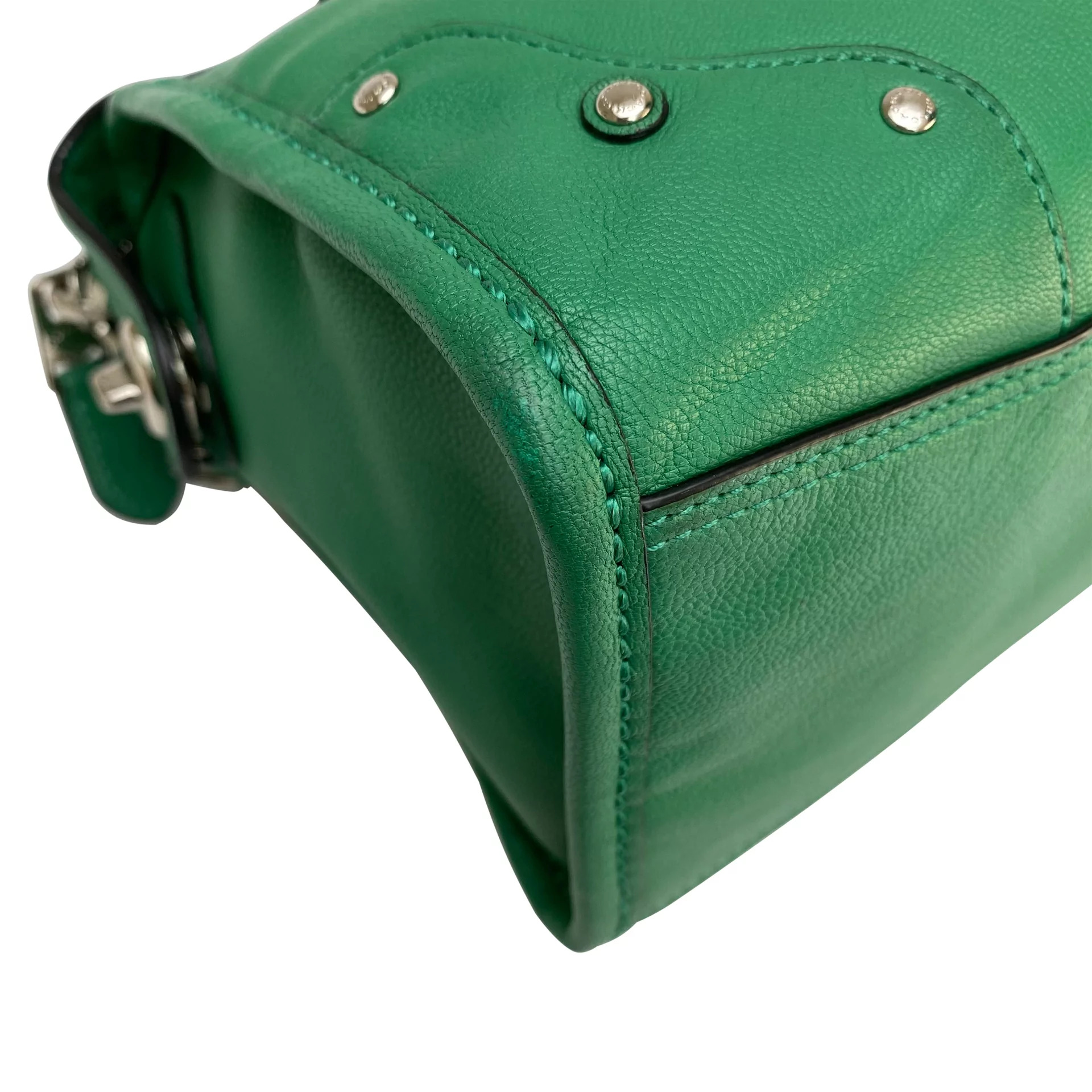 Bolsa Coach Mini Couro Verde