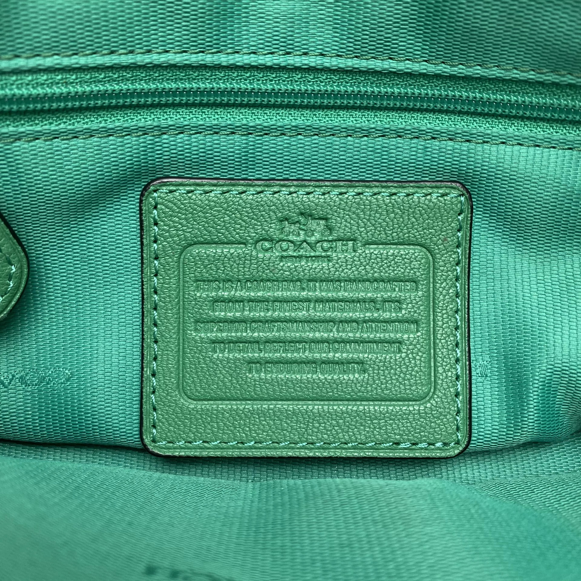 Bolsa Coach Mini Couro Verde