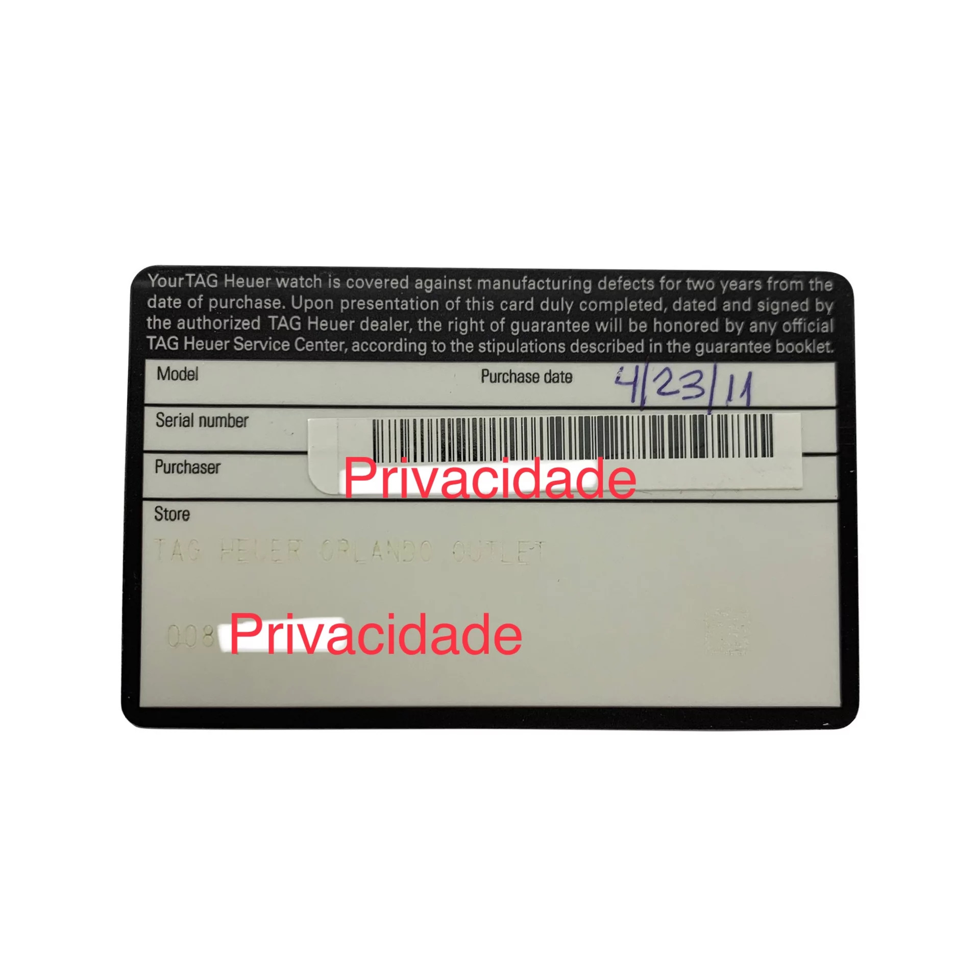 Relógio Tag Heuer Fórmula 1 - Indy 500