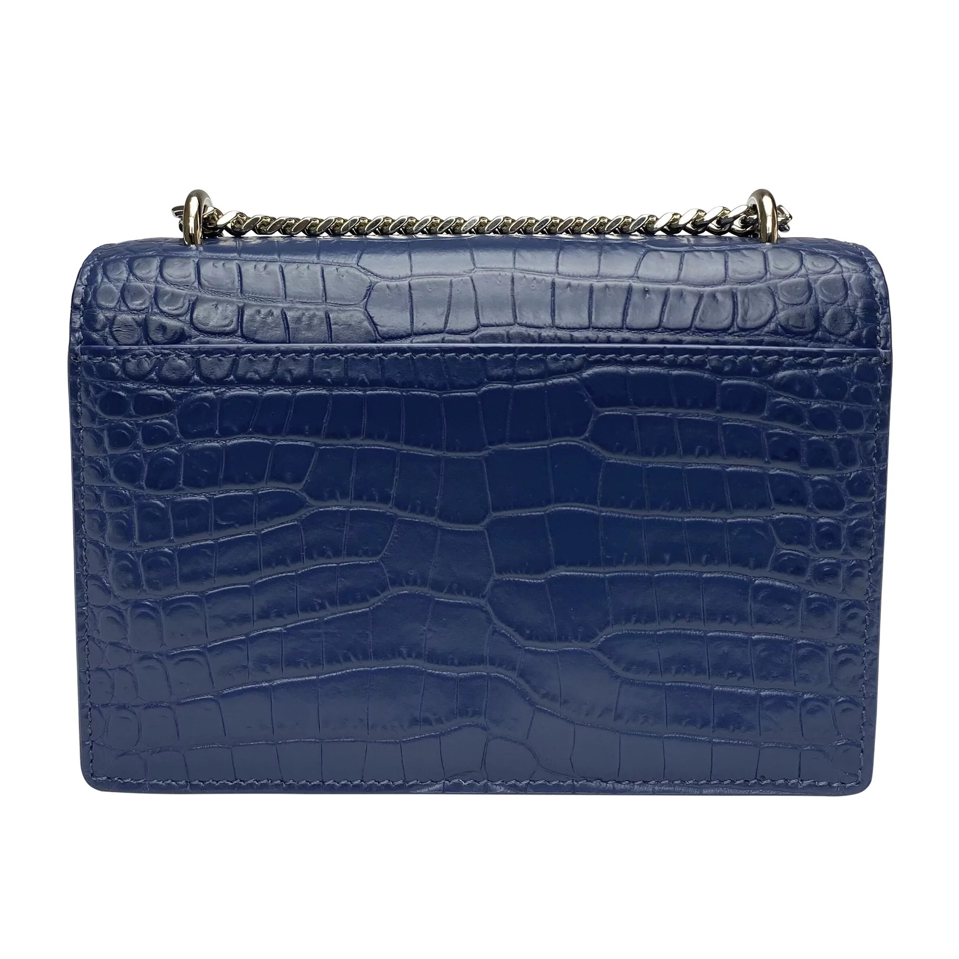 Bolsa Saint Laurent Mini Sunset Croco Azul