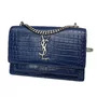 Bolsa Saint Laurent Mini Sunset Croco Azul