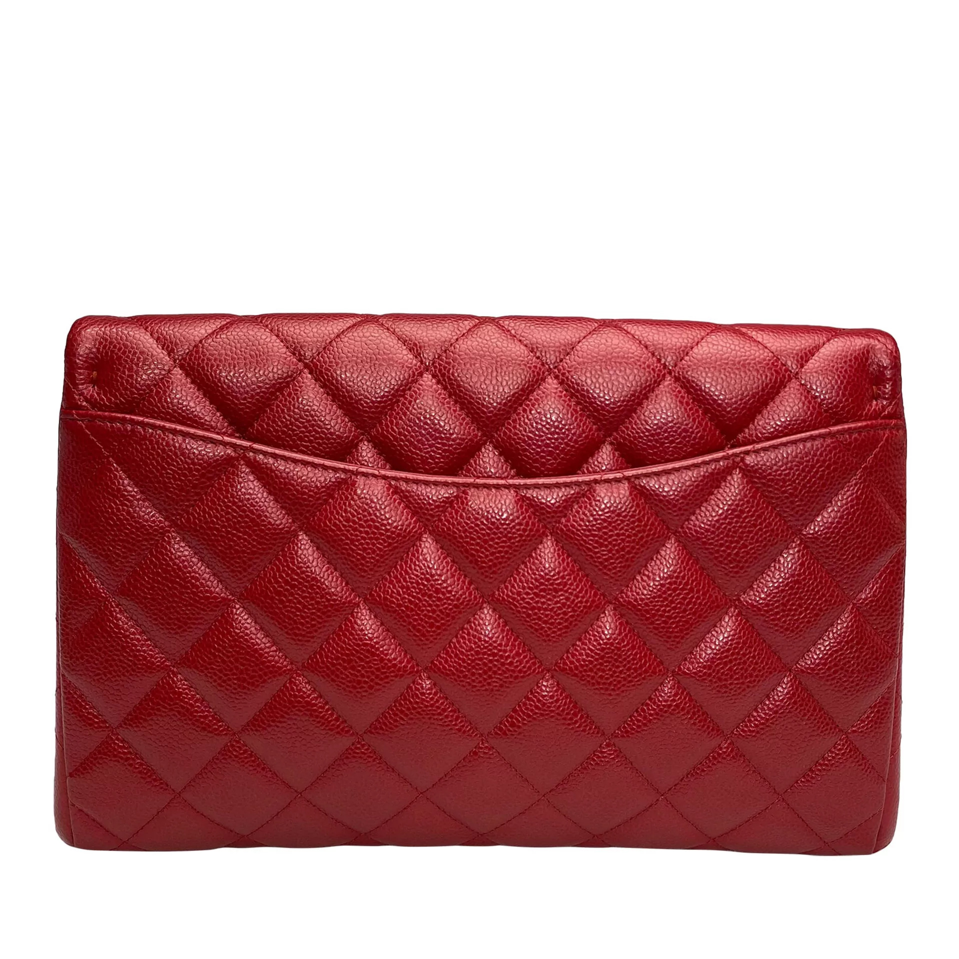 Bolsa Chanel Couro Caviar Vermelho