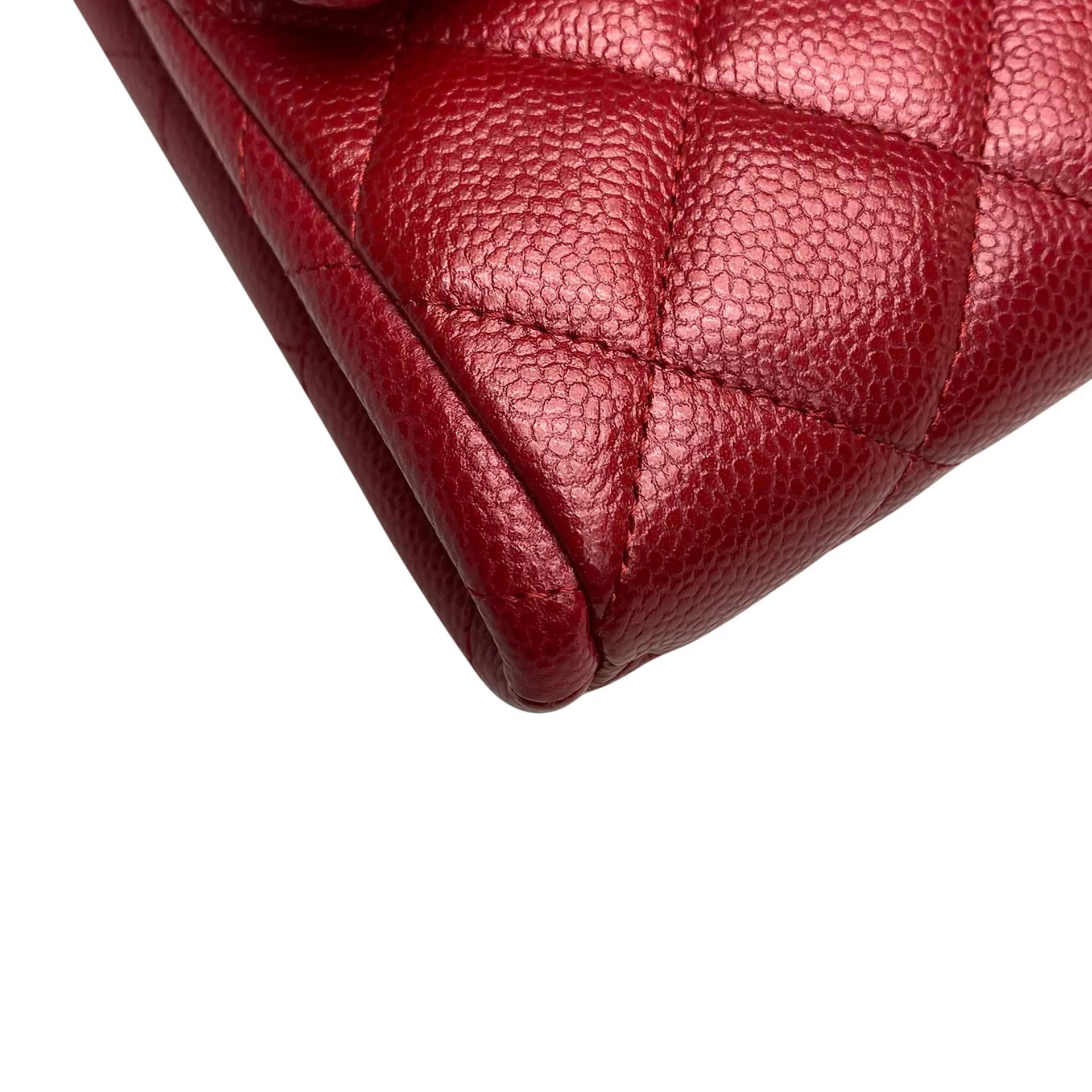 Bolsa Chanel Couro Caviar Vermelho