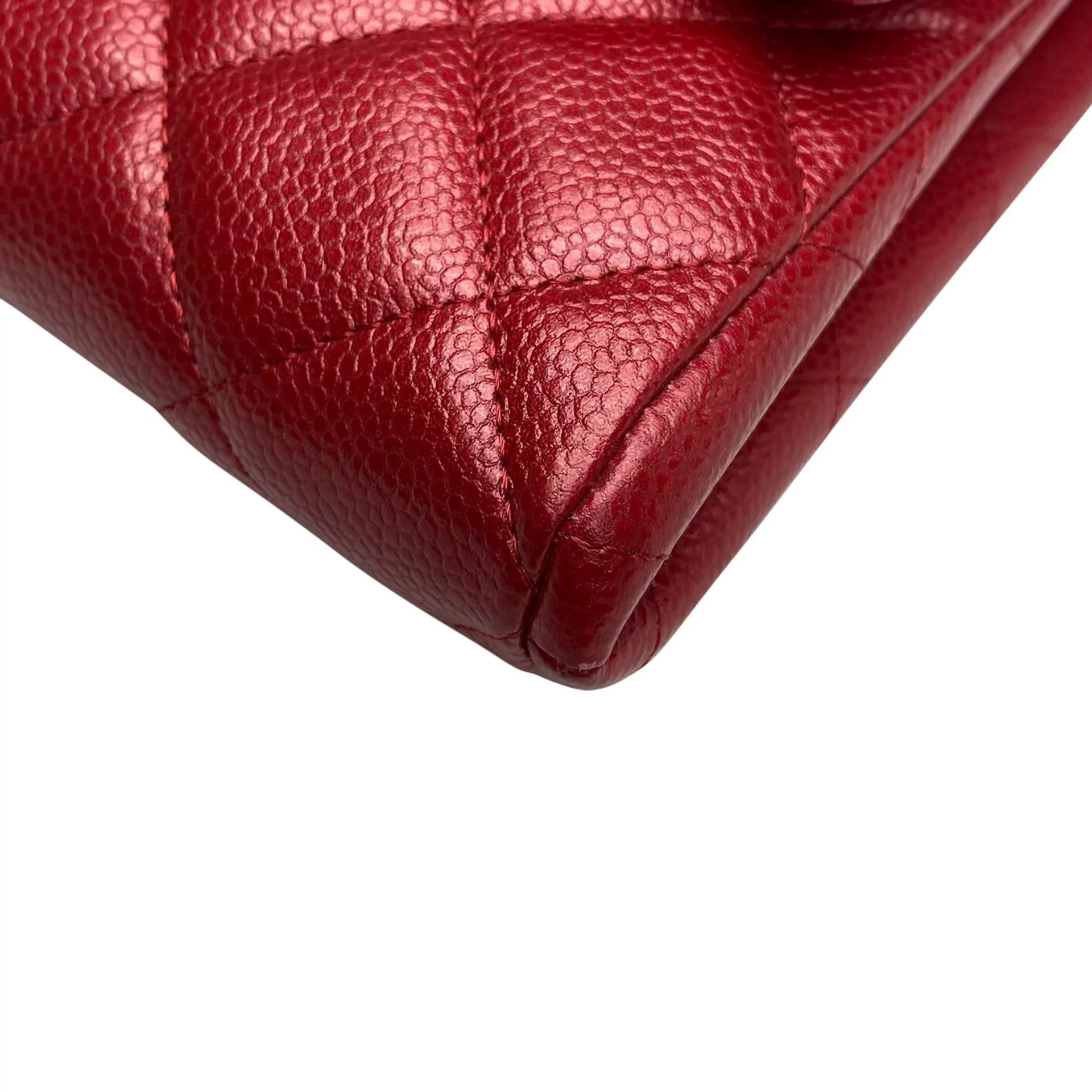 Bolsa Chanel Couro Caviar Vermelho