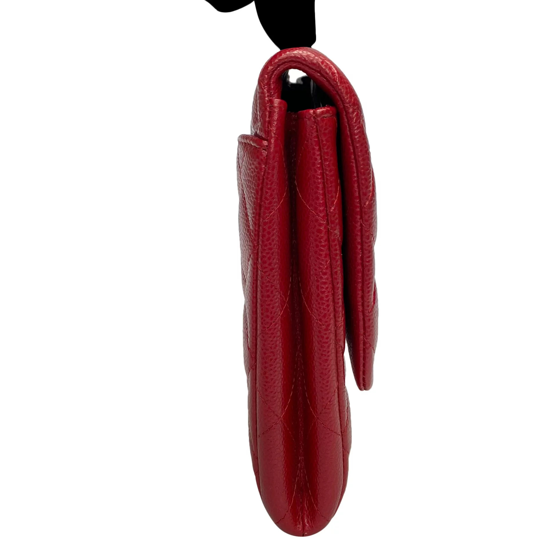 Bolsa Chanel Couro Caviar Vermelho