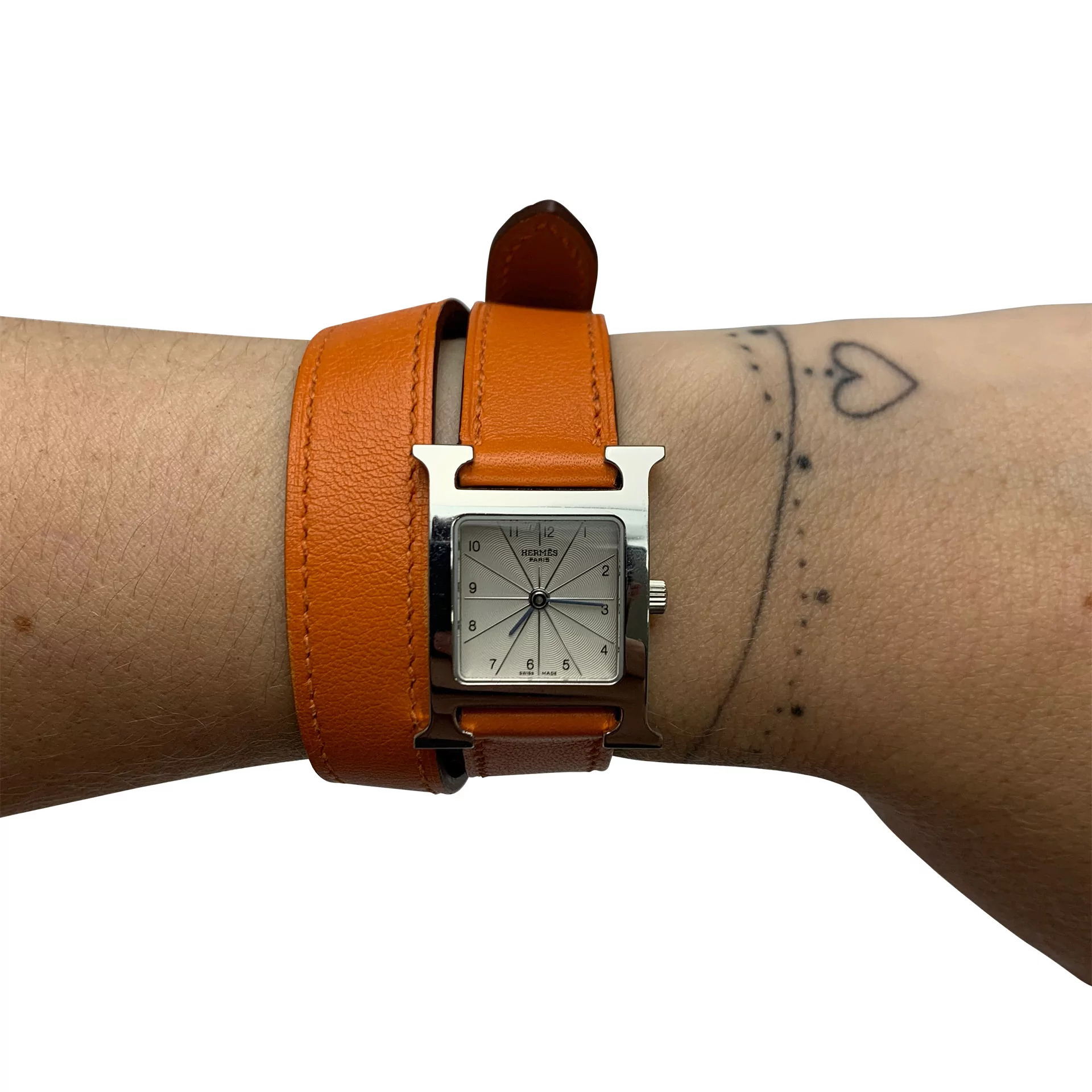 Relógio Hermès H Laranja