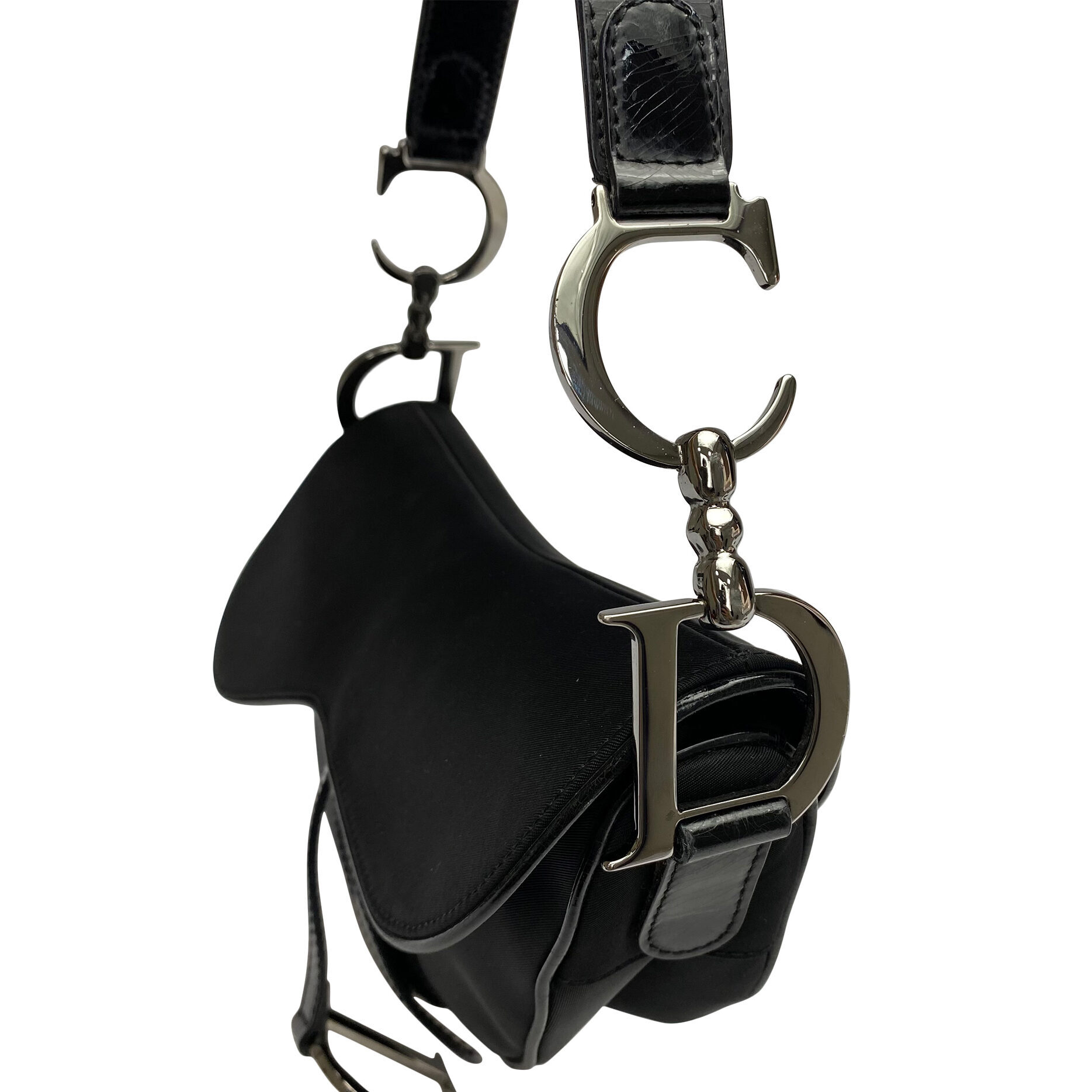 Bolsa Christian Dior Saddle Preta