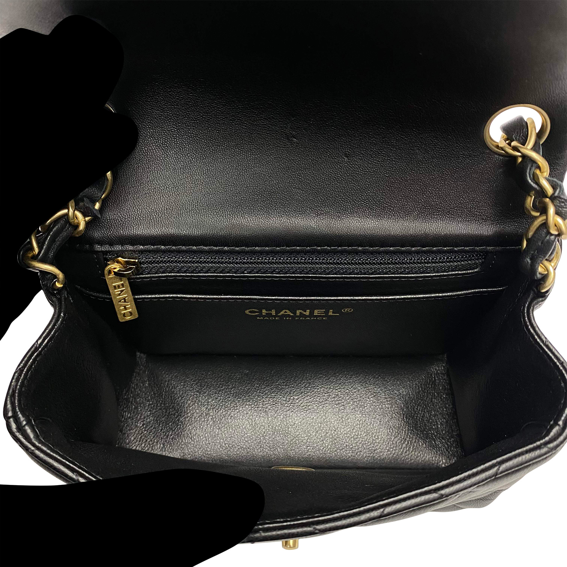 Bolsa Chanel Classic Flap Mini Preta