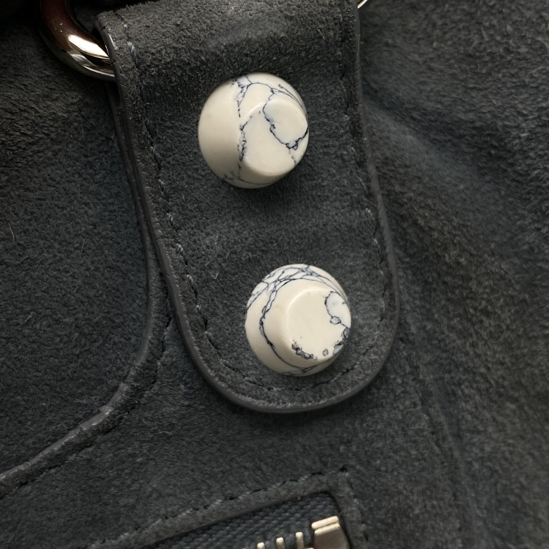 Bolsa Balenciaga Classic City Camurça Cinza