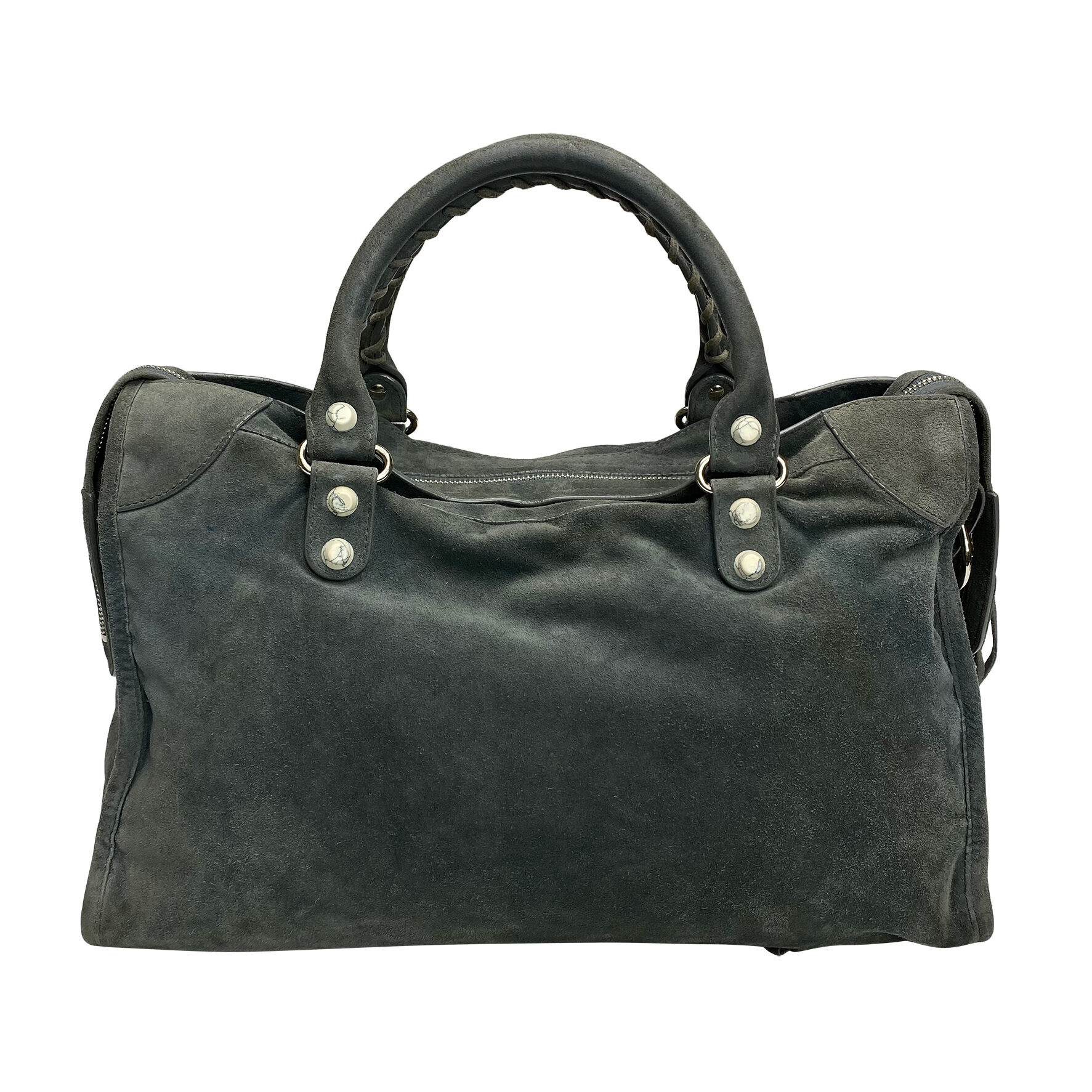 Bolsa Balenciaga Classic City Camurça Cinza