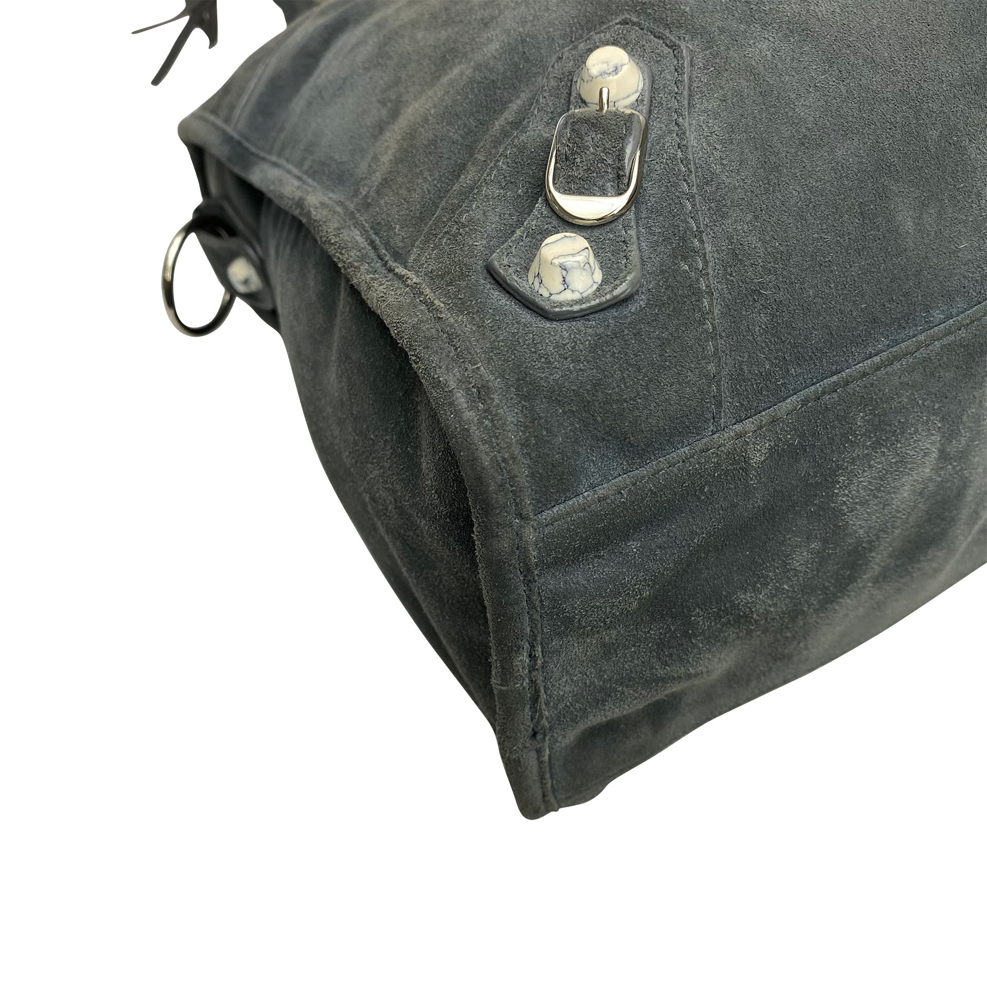 Bolsa Balenciaga Classic City Camurça Cinza