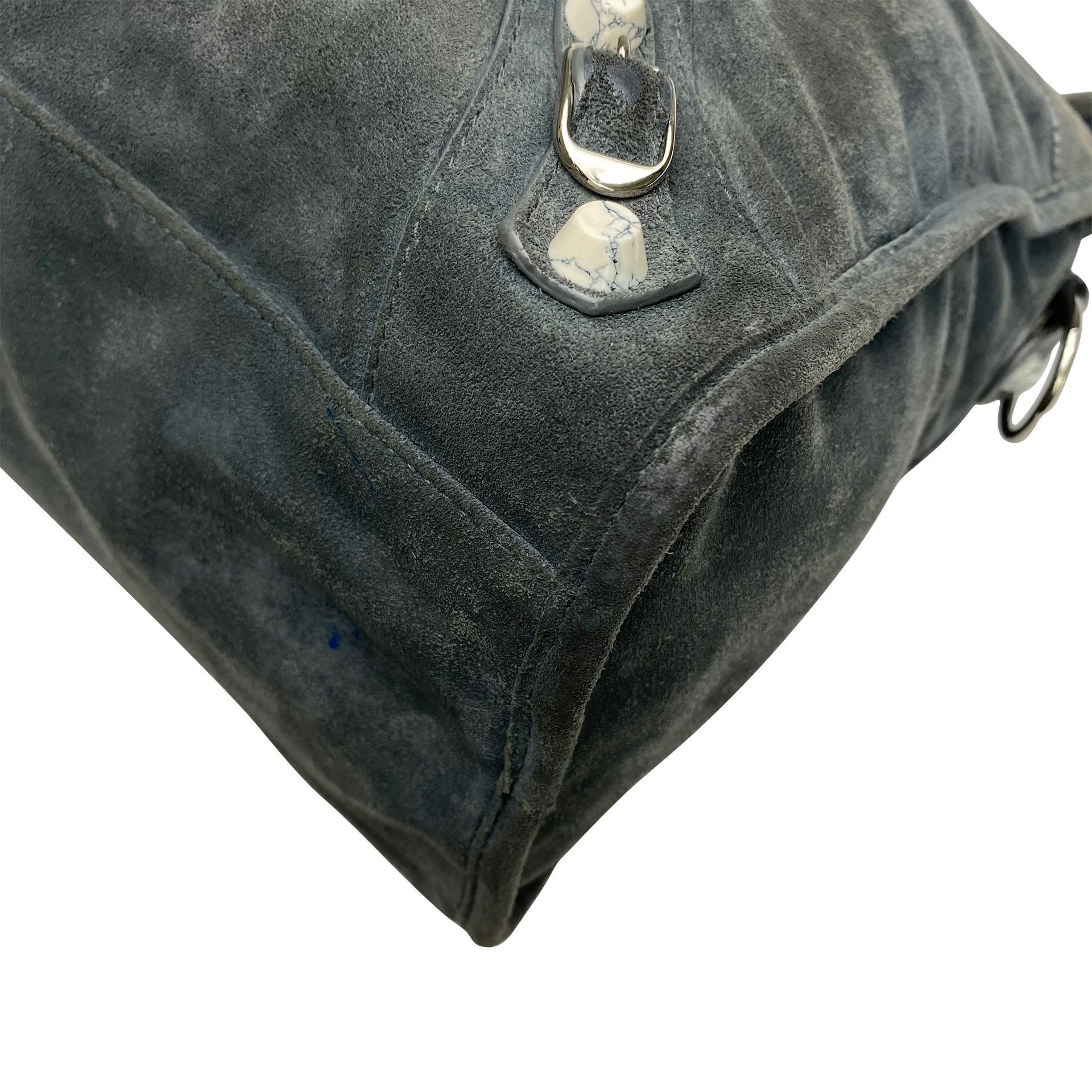 Bolsa Balenciaga Classic City Camurça Cinza