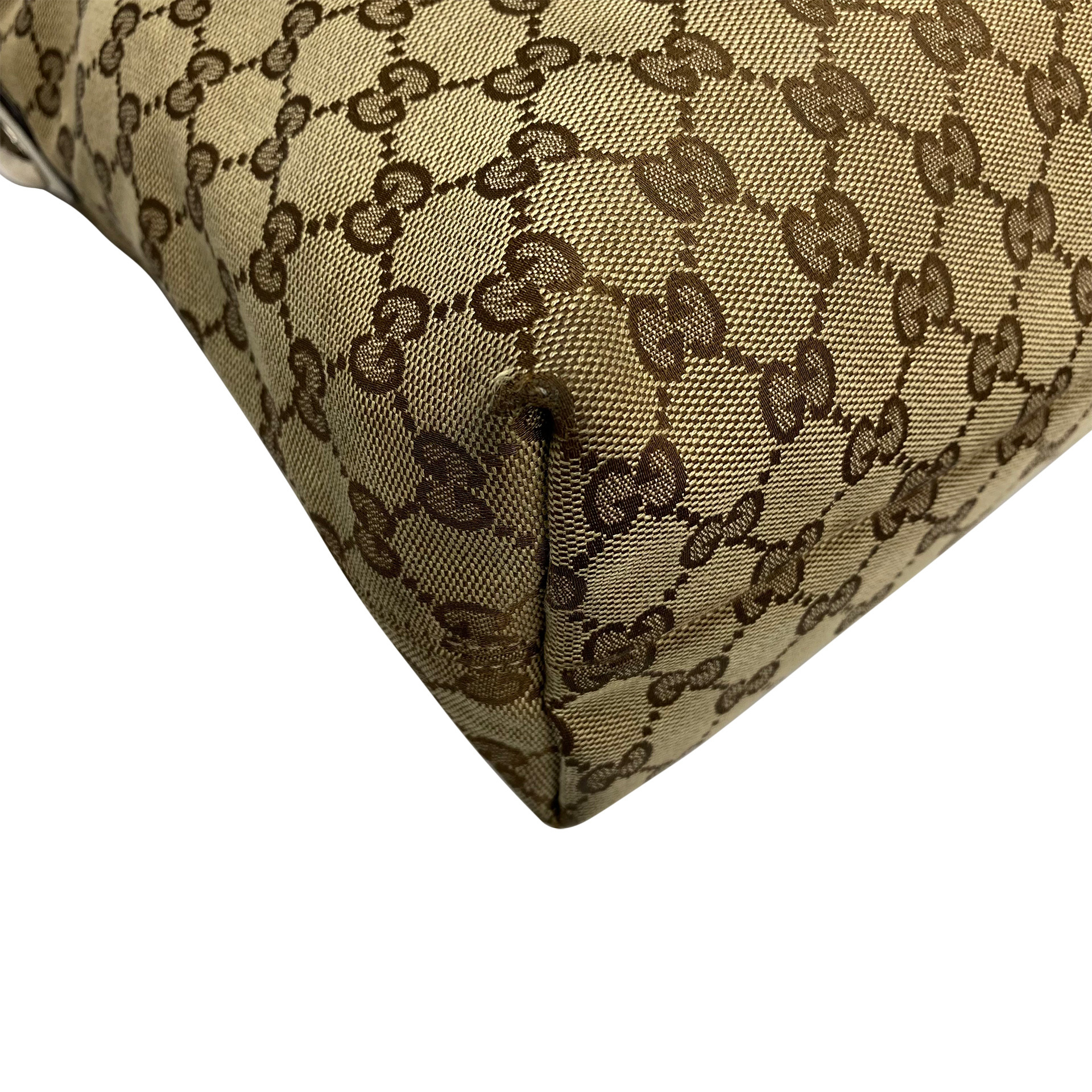 Bolsa Gucci Jacquard com Alça Off White