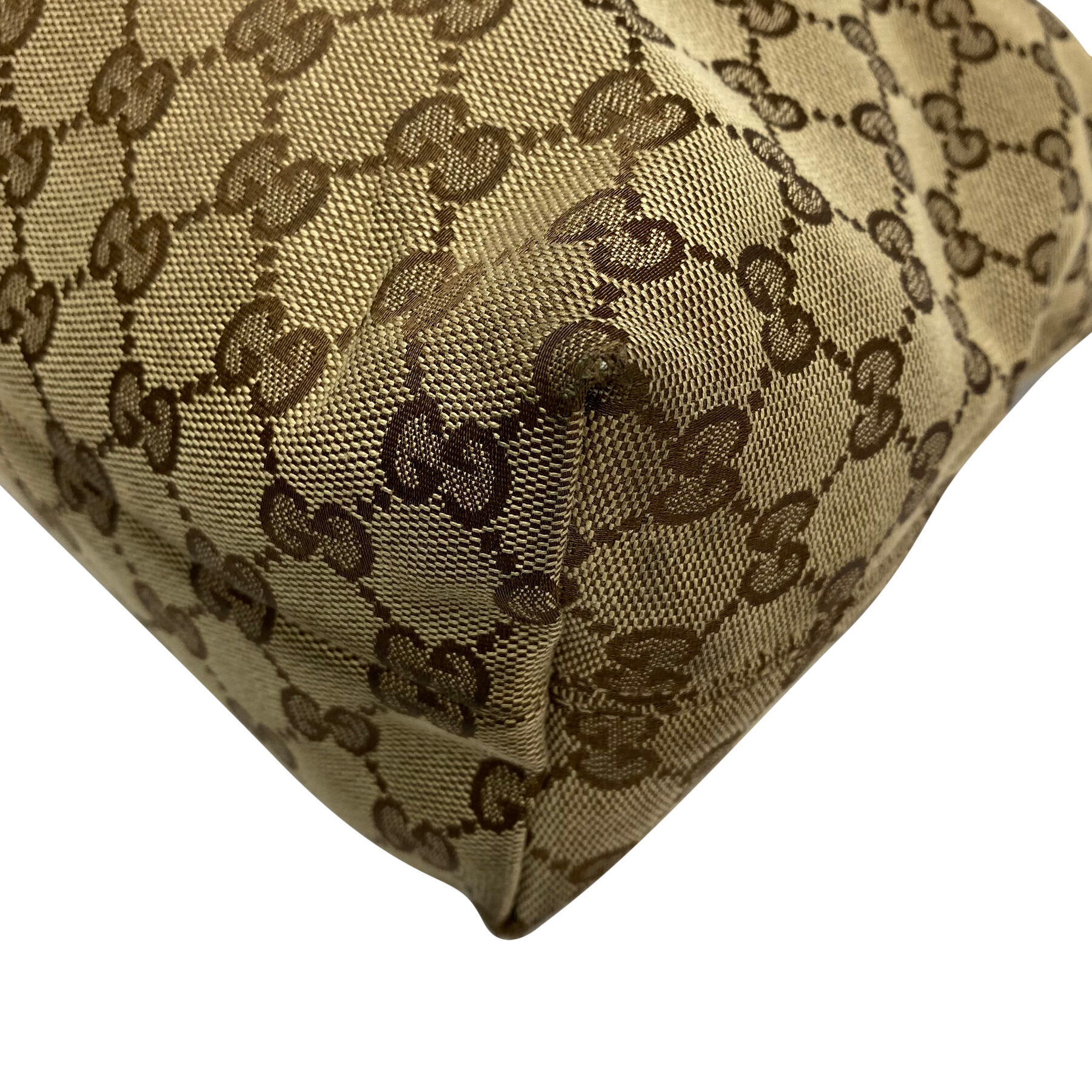 Bolsa Gucci Jacquard com Alça Off White