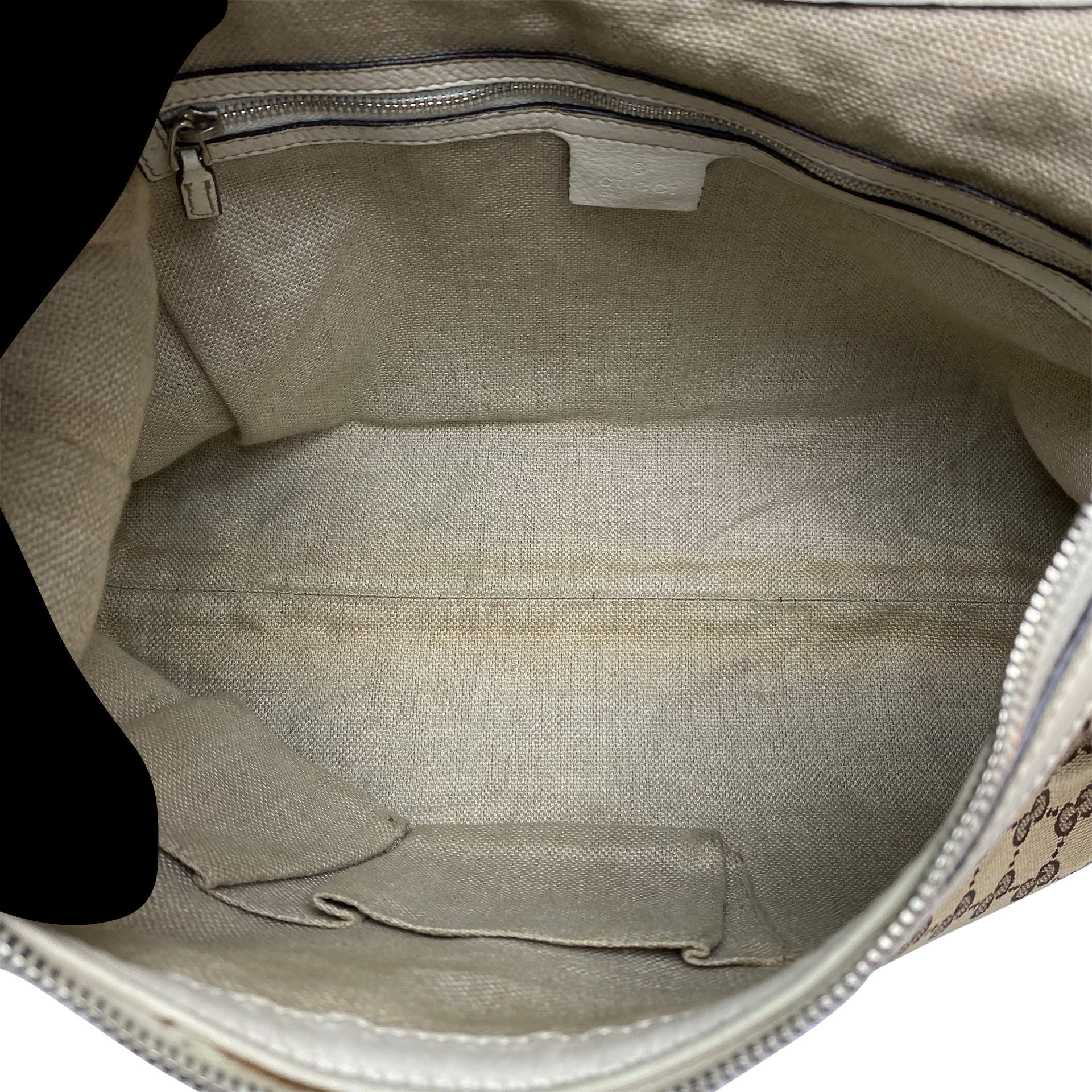 Bolsa Gucci Jacquard com Alça Off White