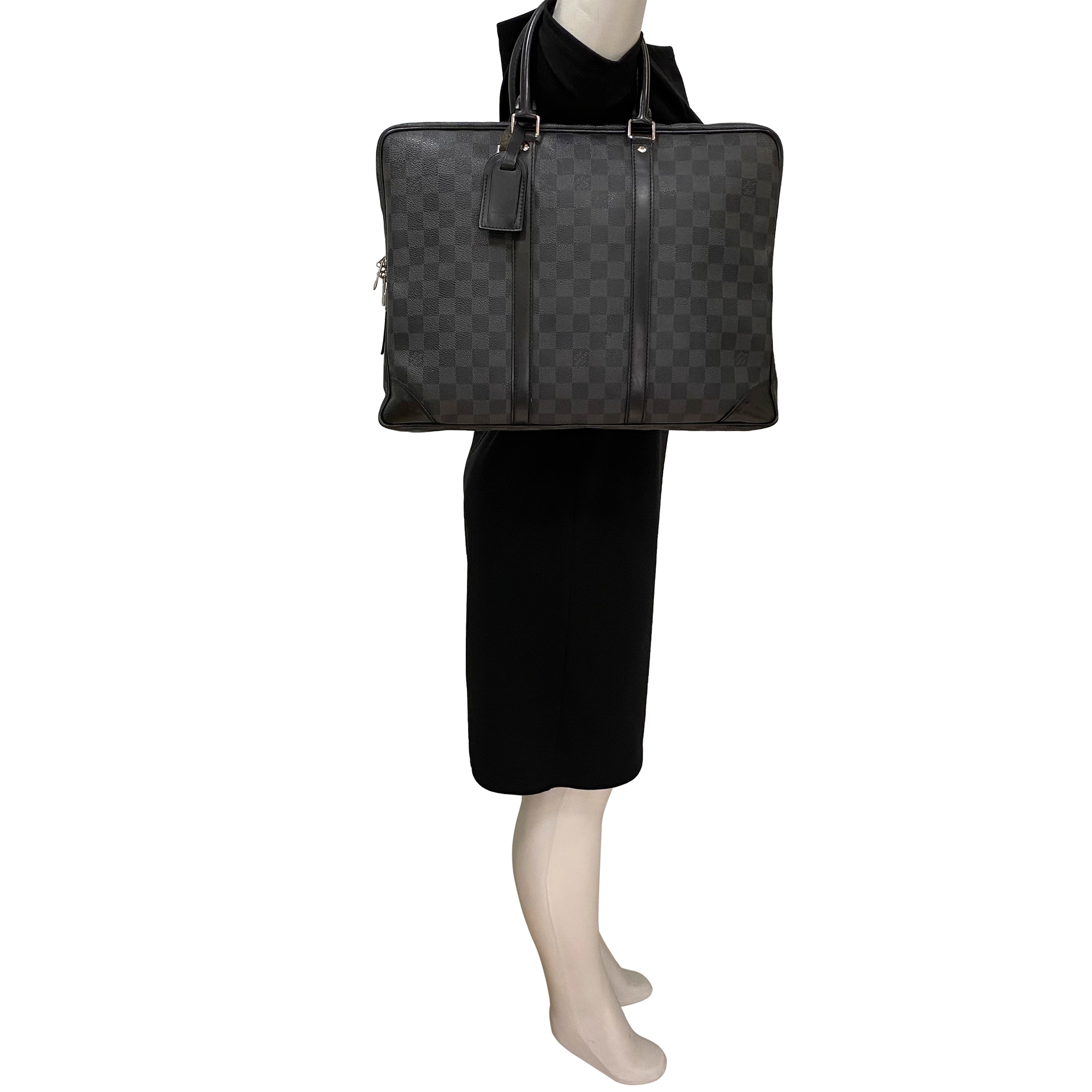 Bolsa Louis Vuitton Porta Documentos Voyage Damier Grafite