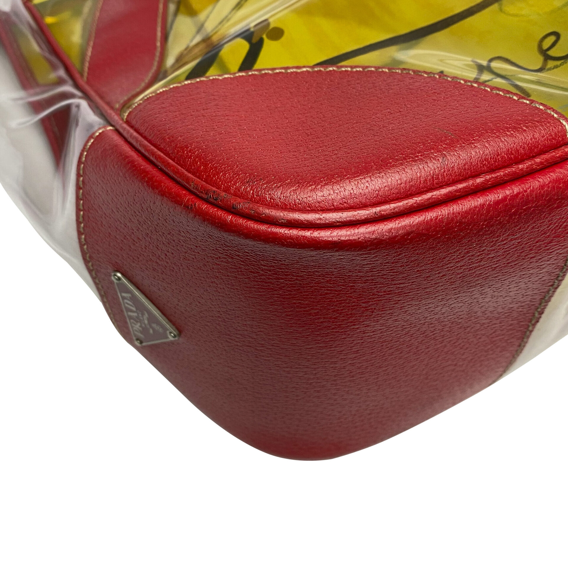 Bolsa Prada Vinil e Couro Vermelho