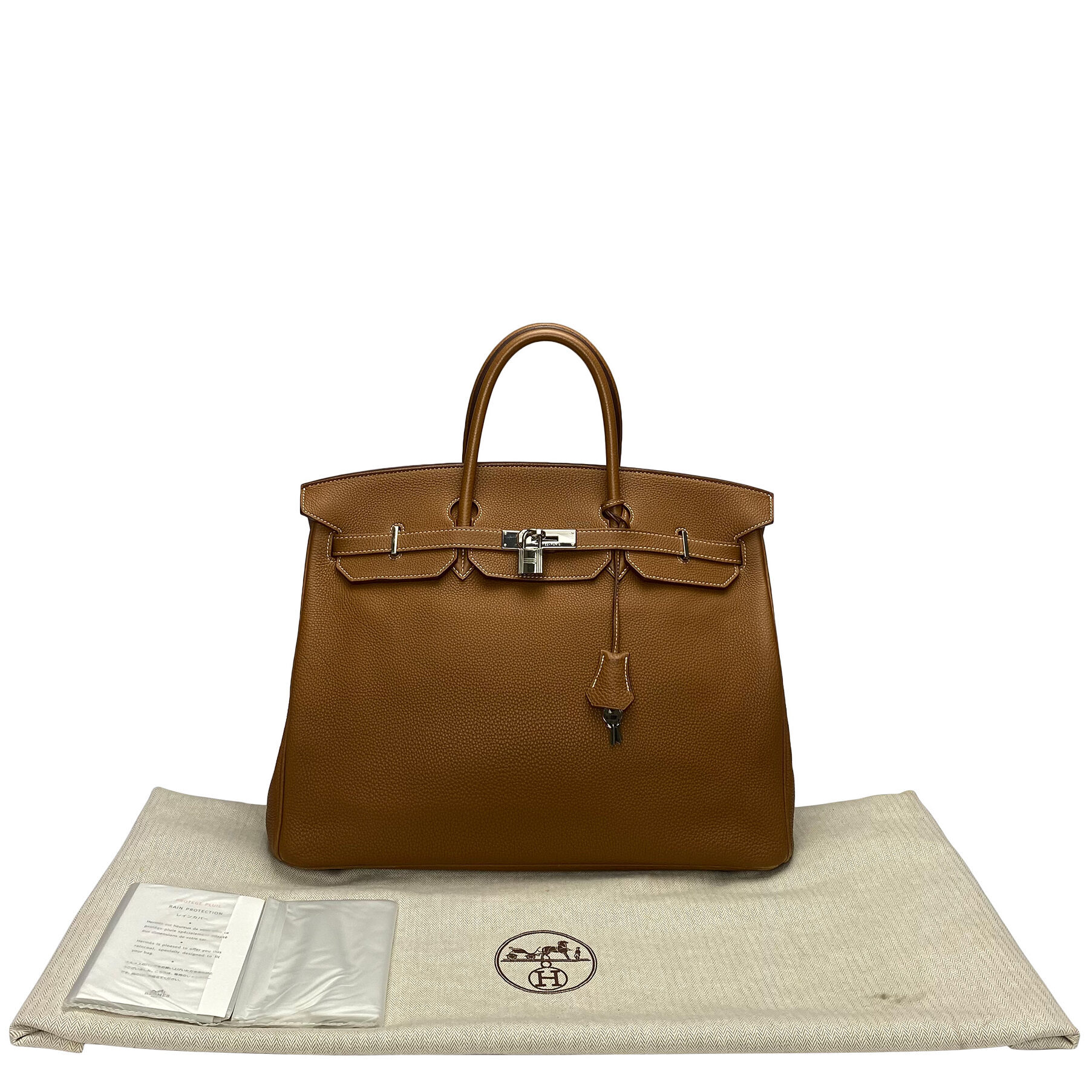 Bolsa Hermes Clemence Birkin 40 Marrom