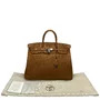 Bolsa Hermes Clemence Birkin 40 Marrom