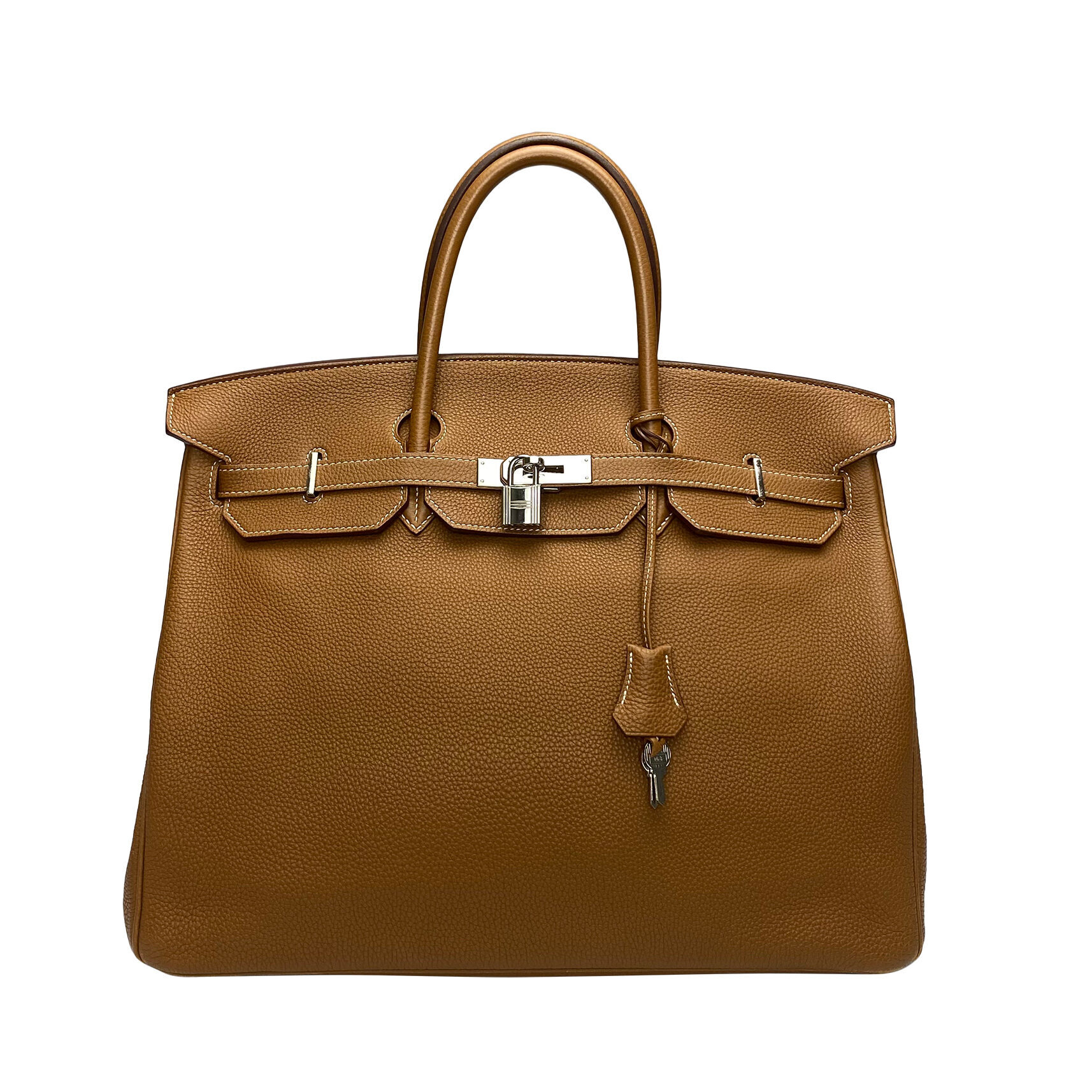 Bolsa Hermes Clemence Birkin 40 Marrom