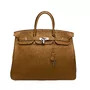 Bolsa Hermes Clemence Birkin 40 Marrom
